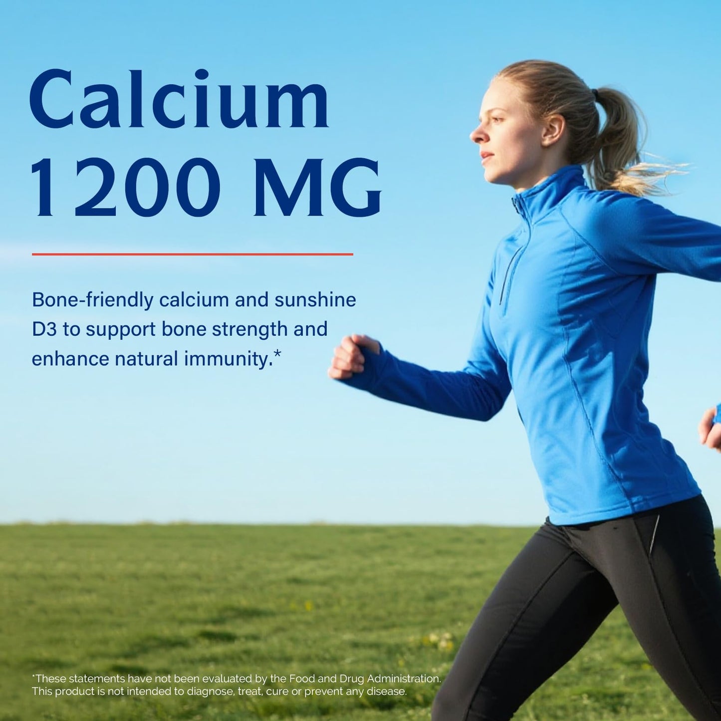 Innate Vitality Calcium 1200 mg with Vitamin D3 (5000 IU), Absorbable Calcium Supplement, 90 Tablets