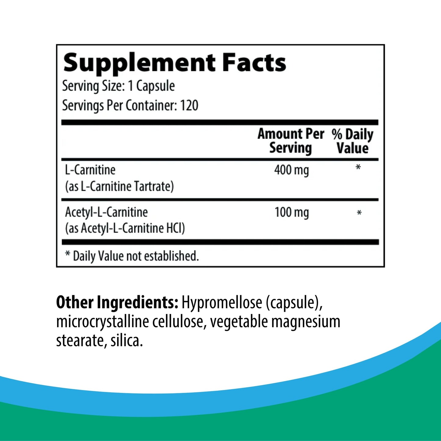 Rootcology Carnitine Blend L-Carnitine & Acetyl-L-Carnitine Formula Capsules 120