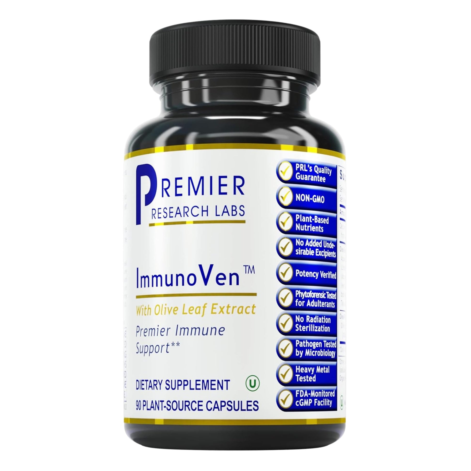 Premier Research Labs ImmunoVen Immune Health Olive Leaf Extract Capsules, 90 Vegetarian Capsules