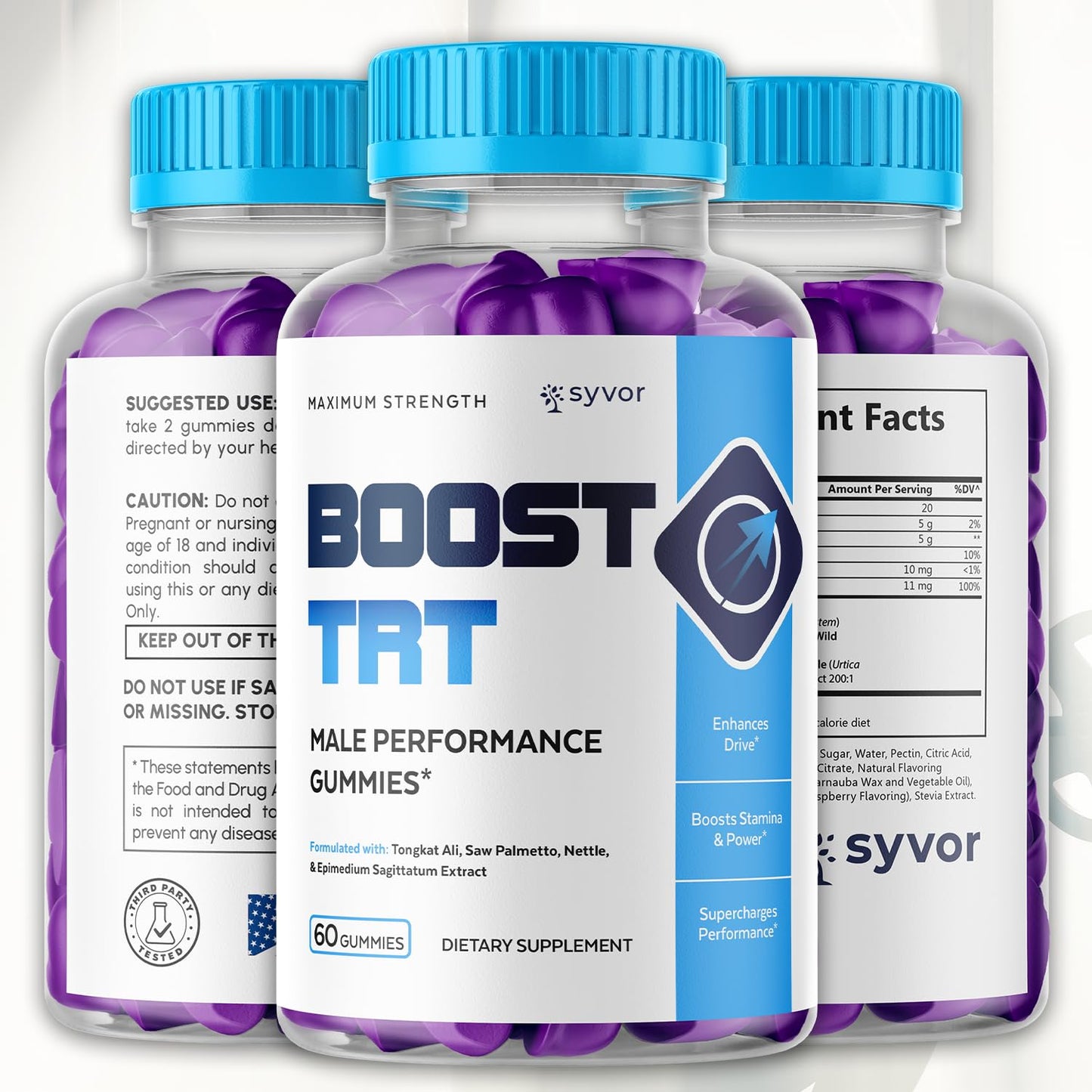 Syvor Boost TRT Gummies for Men, 60 Gummies