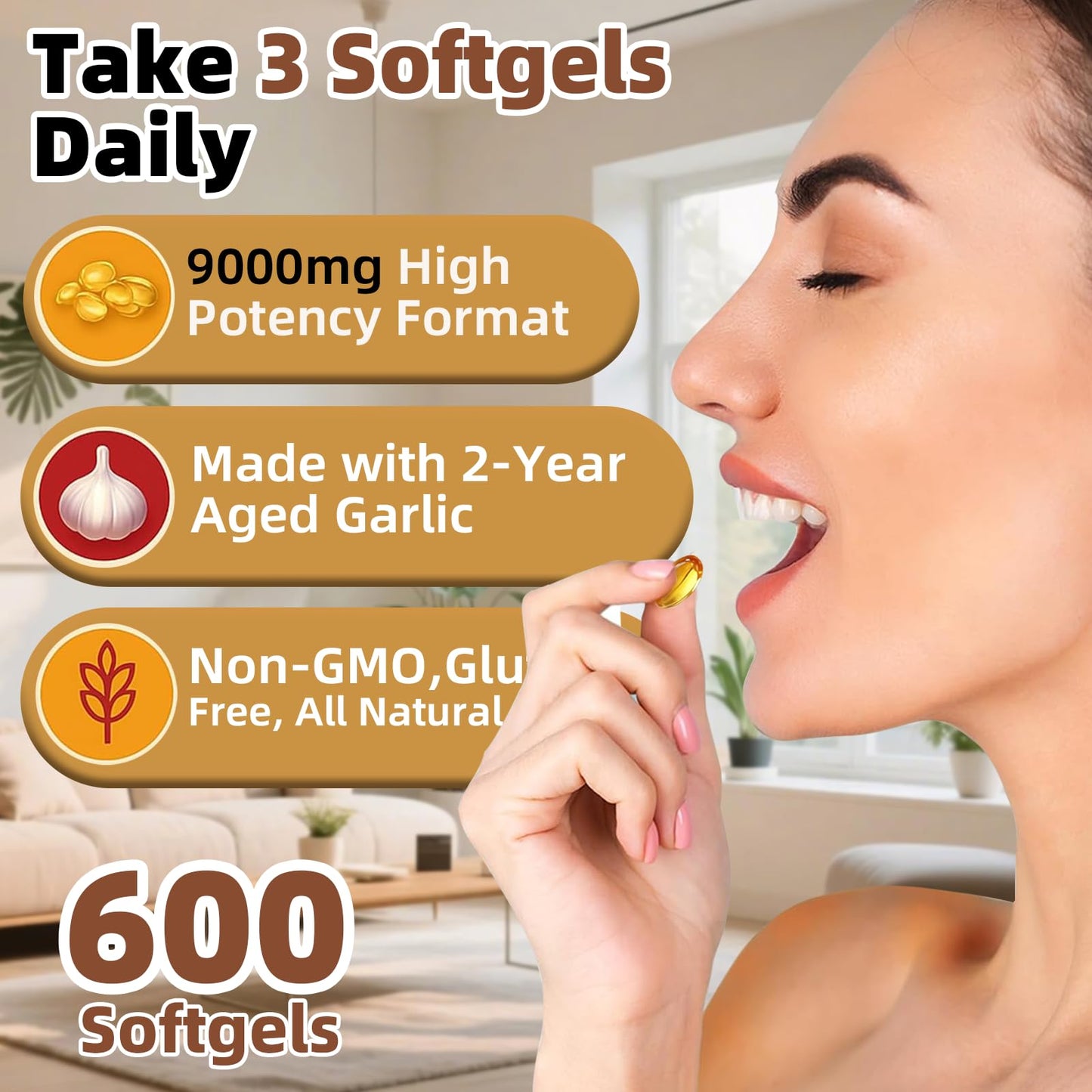 Biorizvo Aged Garlic Extract Softgels 600