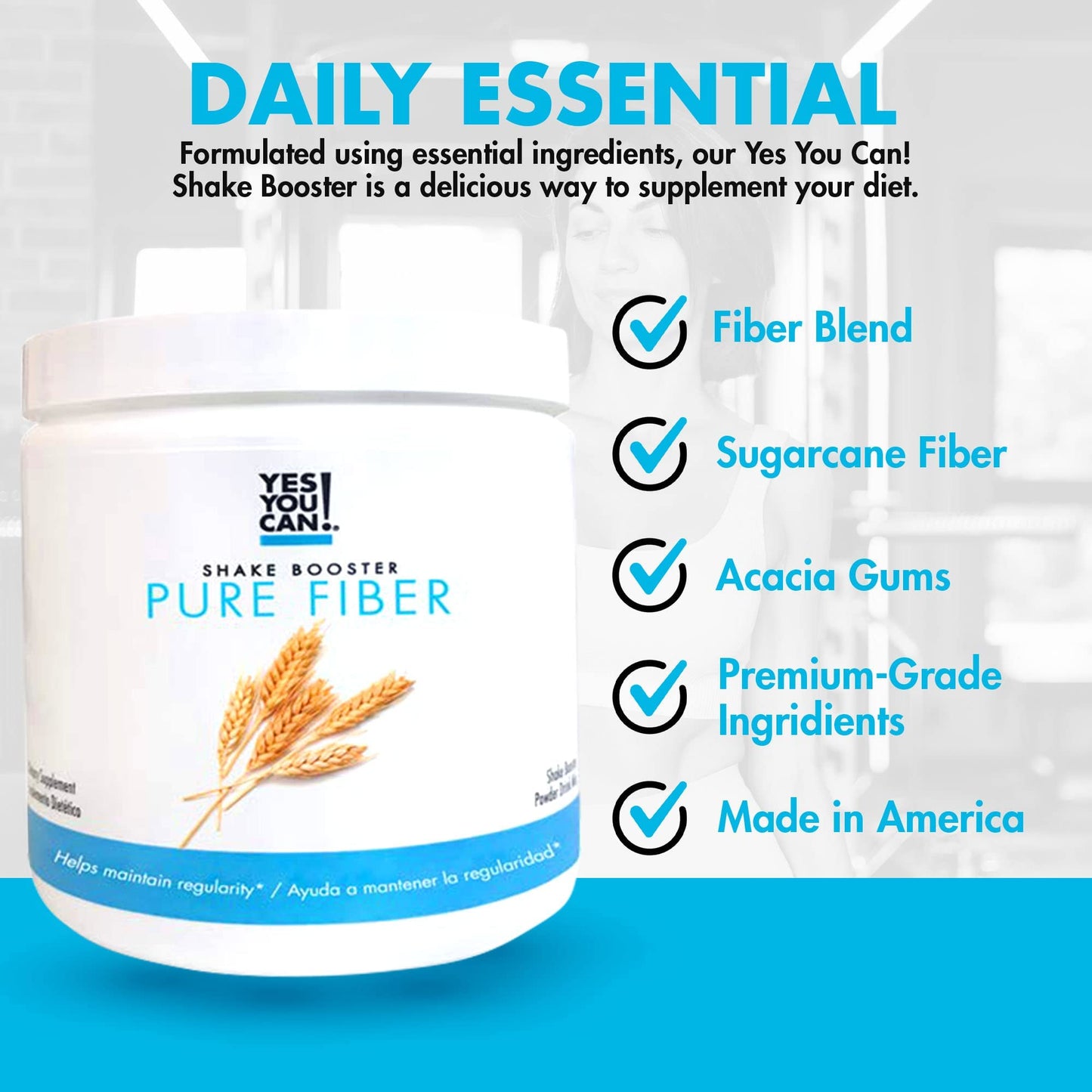 Yes You Can! Pure Fiber Shake Booster, Powder, 30 Servings