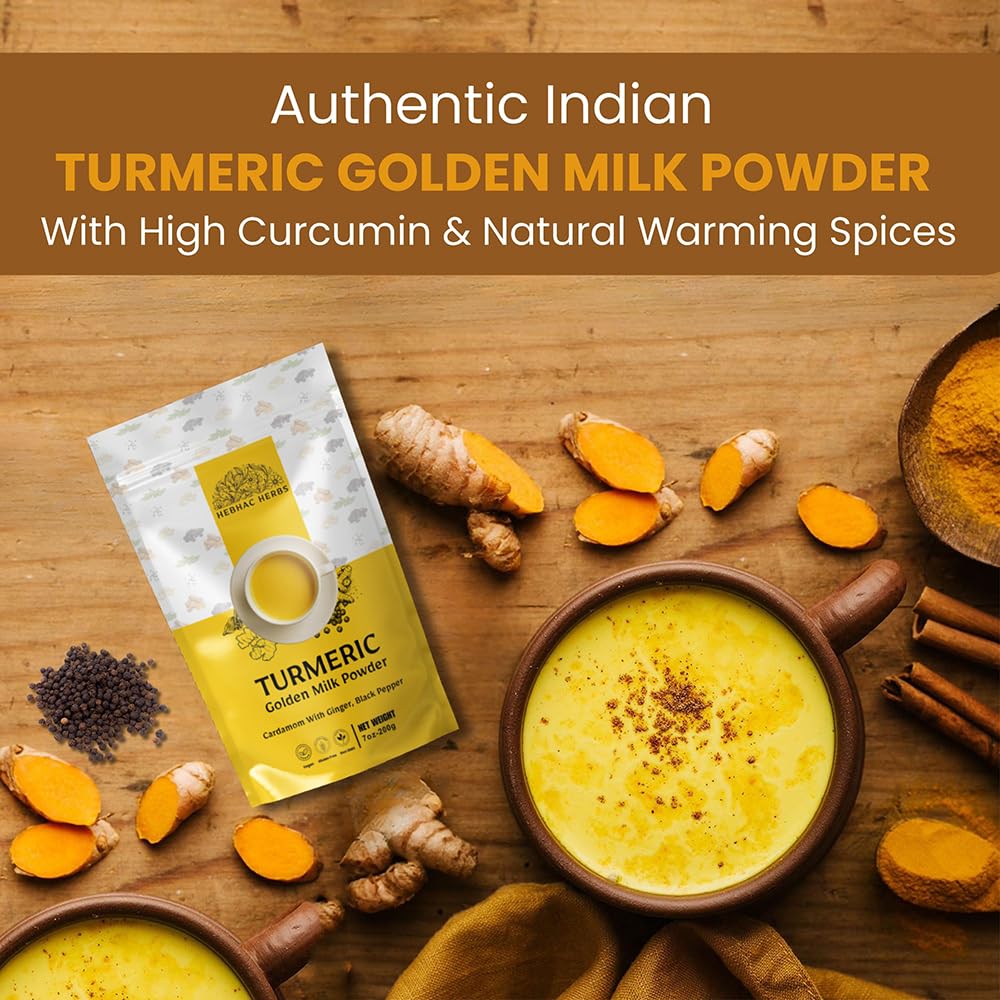 Hebhac Herbs Turmeric Golden Milk Powder 7 oz
