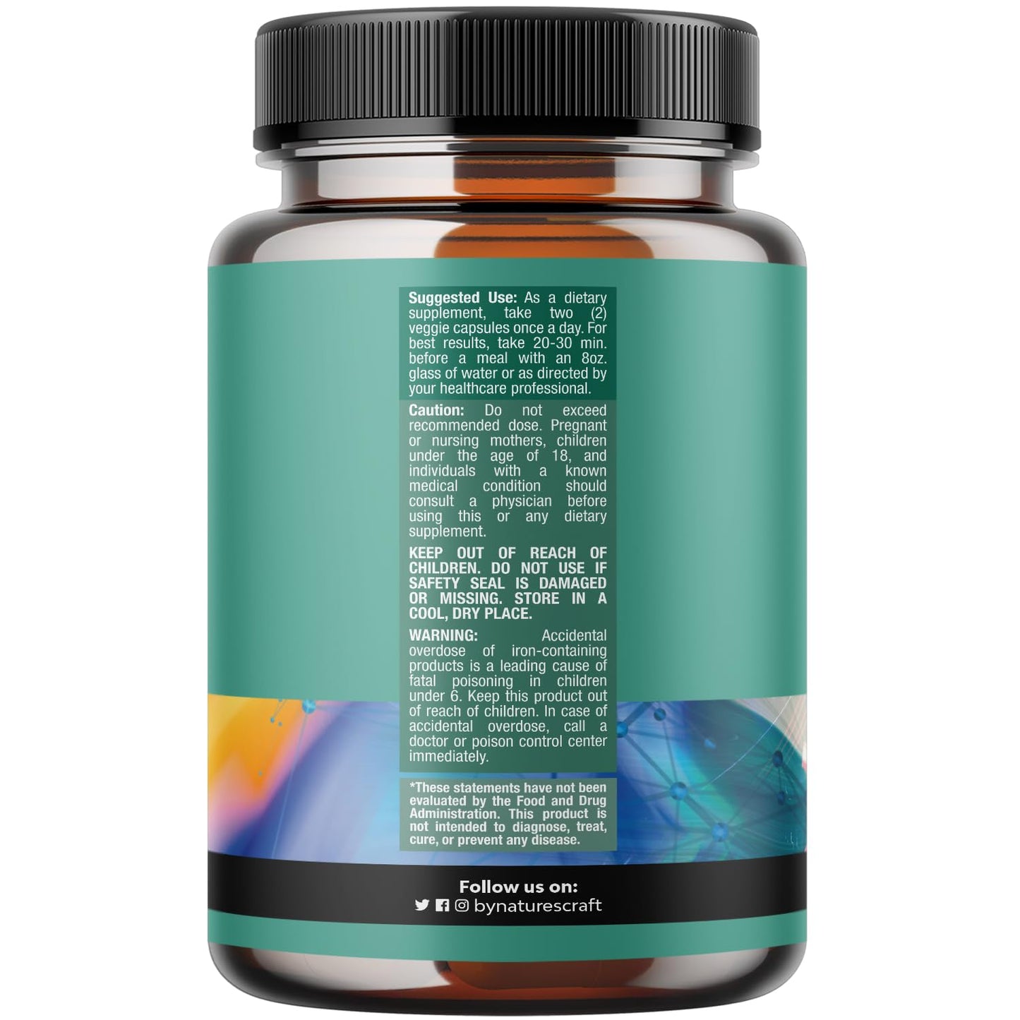 Natures Craft Advanced Brain Supplement for Memory and Focus Capsules 60 Count