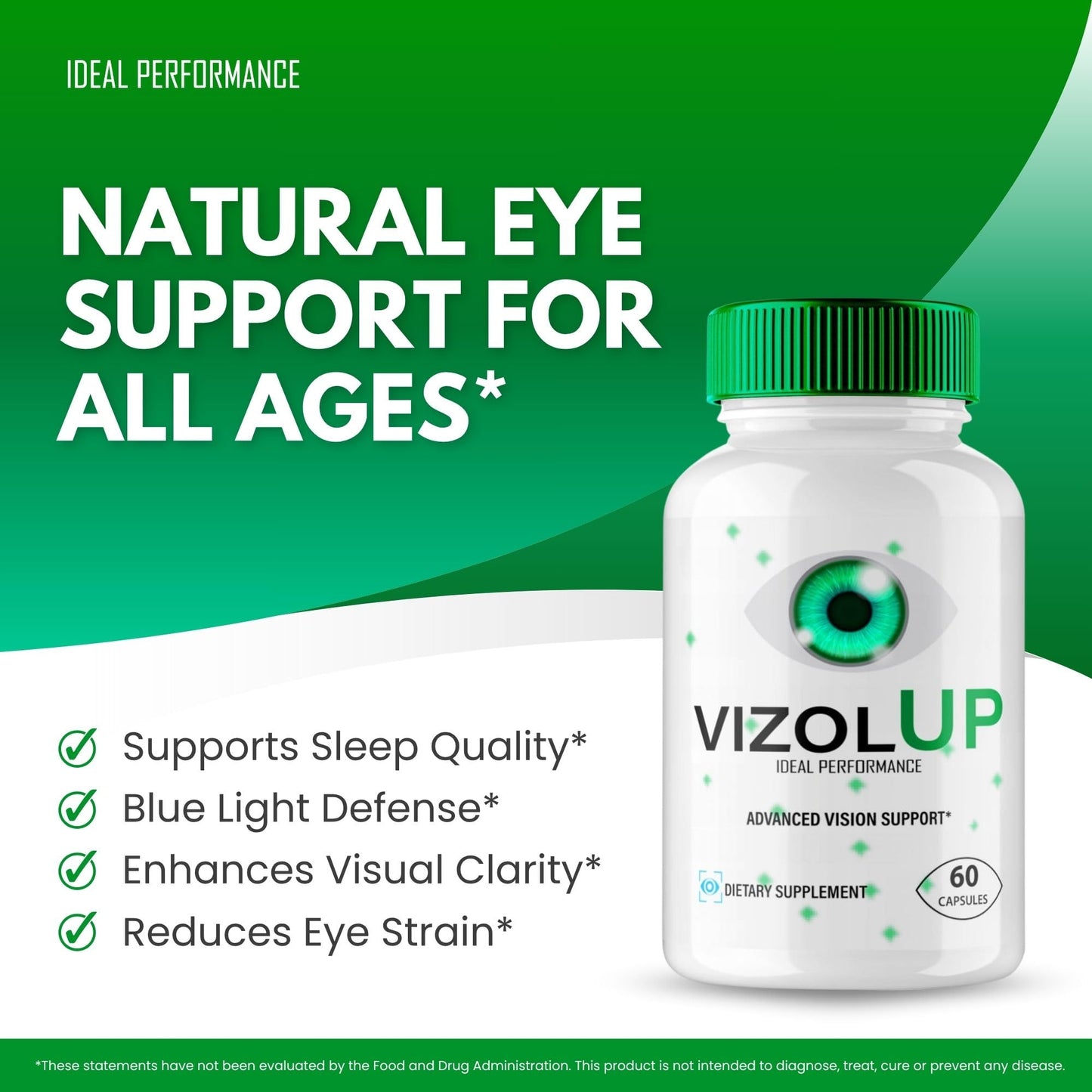 IDEAL PERFORMANCE VizolUp Vision Support Capsules 120 Count
