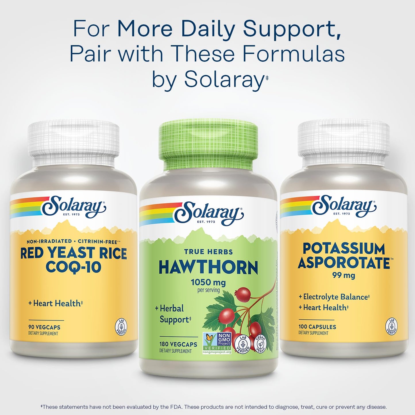 SOLARAY Hawthorn Berry Capsules 1050 mg, 360 Capsules