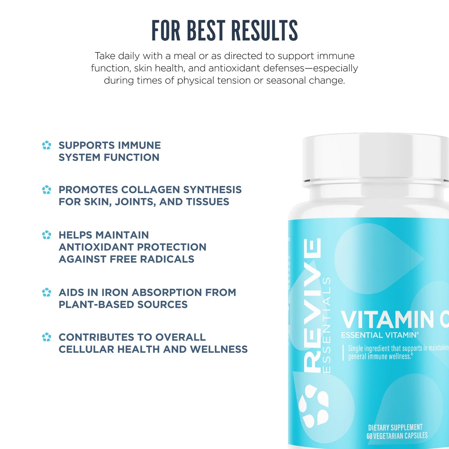 Revive Vitamin C 1000mg Capsules, 200 Count