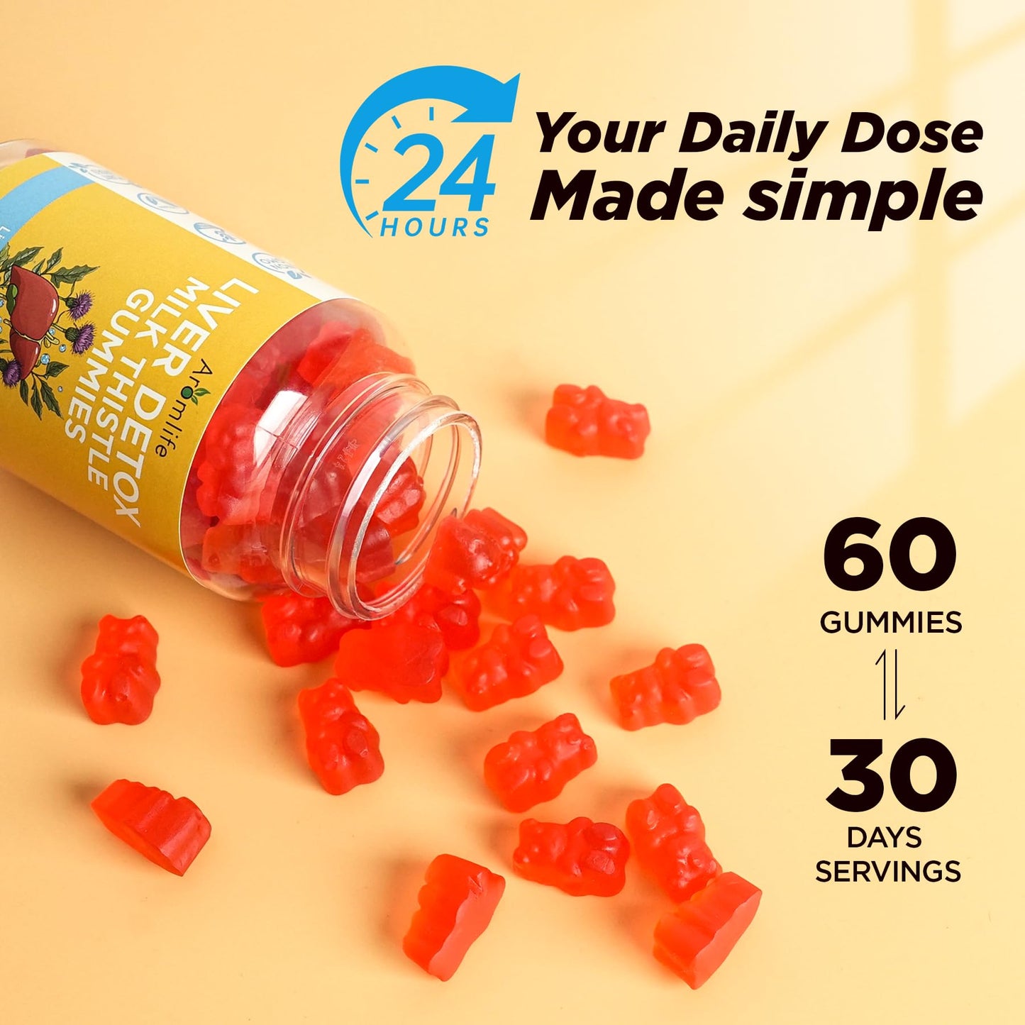 Aromlife Milk Thistle Gummies 60 Count
