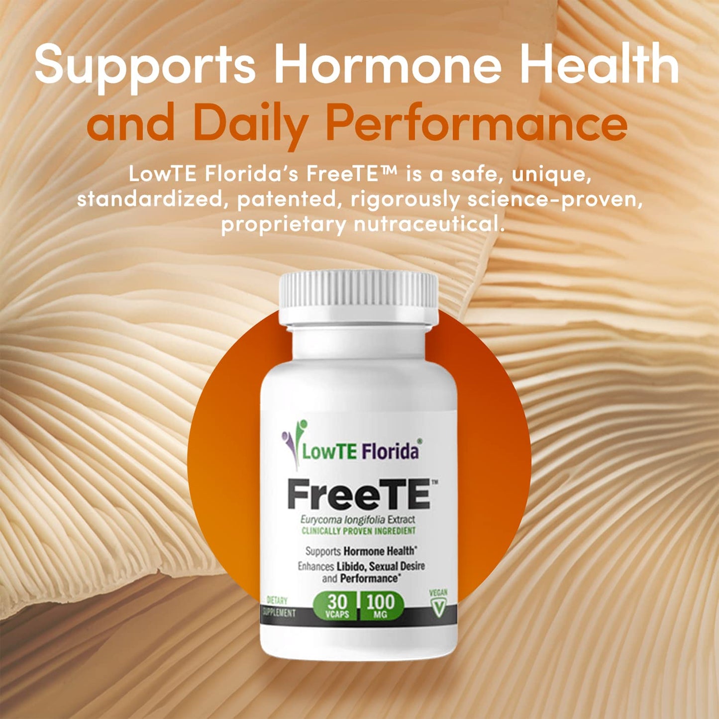 LowTE Florida FreeTE Eurycoma Longifolia Extract, LongJack, LJ100 Capsules, 30 Count