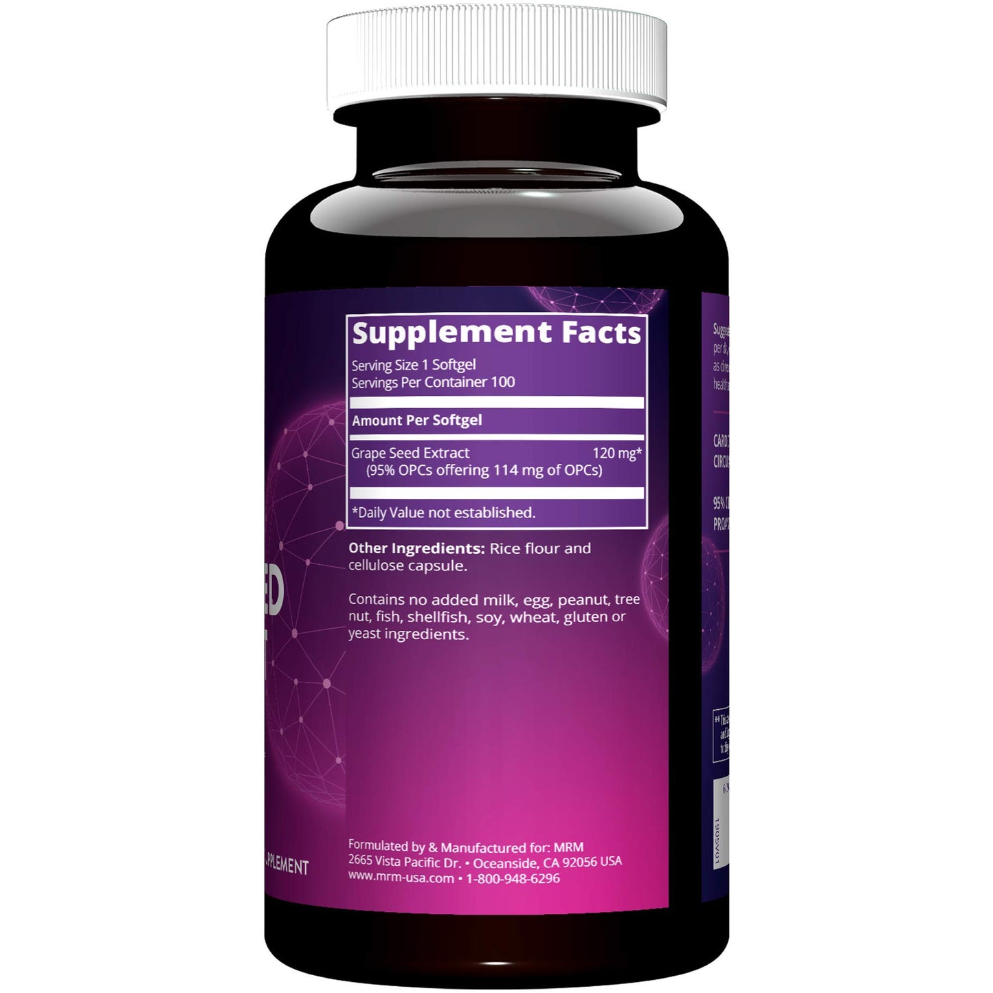 MRM Grape Seed Extract Supplement Capsule, 100 Count