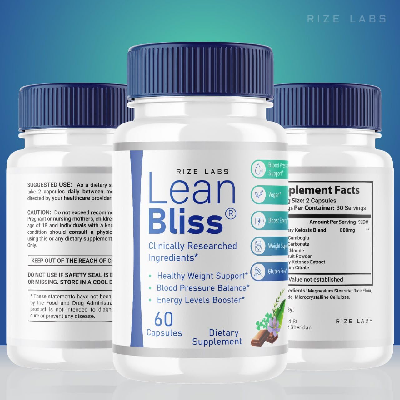 Rize Labs Lean Bliss Weight Loss, 60 Capsules