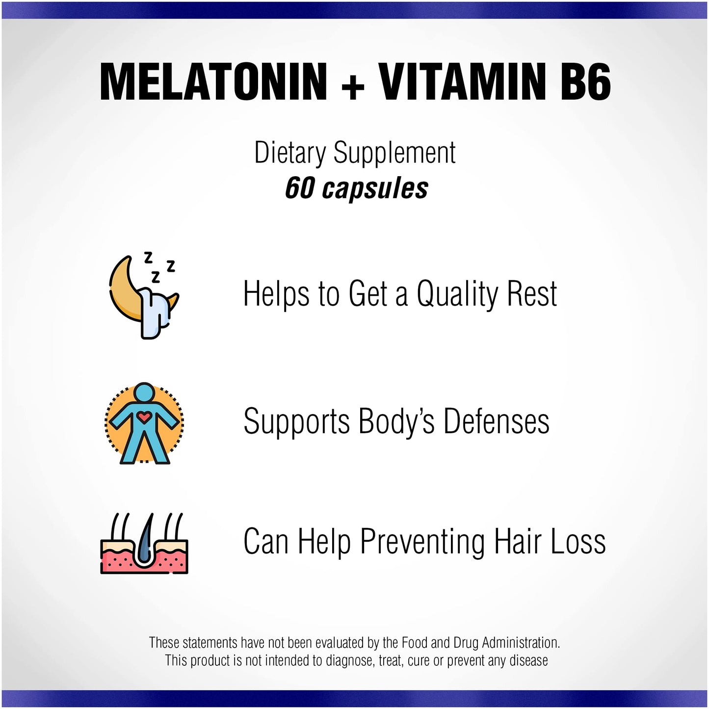 Natural Systems Naturasys Melatonin 3 mg + Vitamin B6 Supplement, 60 Capsules