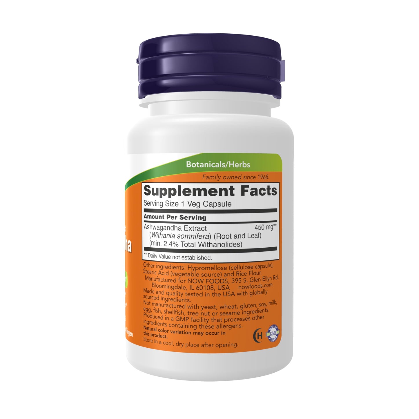 NOW Foods Ashwagandha (Withania somnifera) 450 mg (Standardized Extract) Capsules, 30 Count