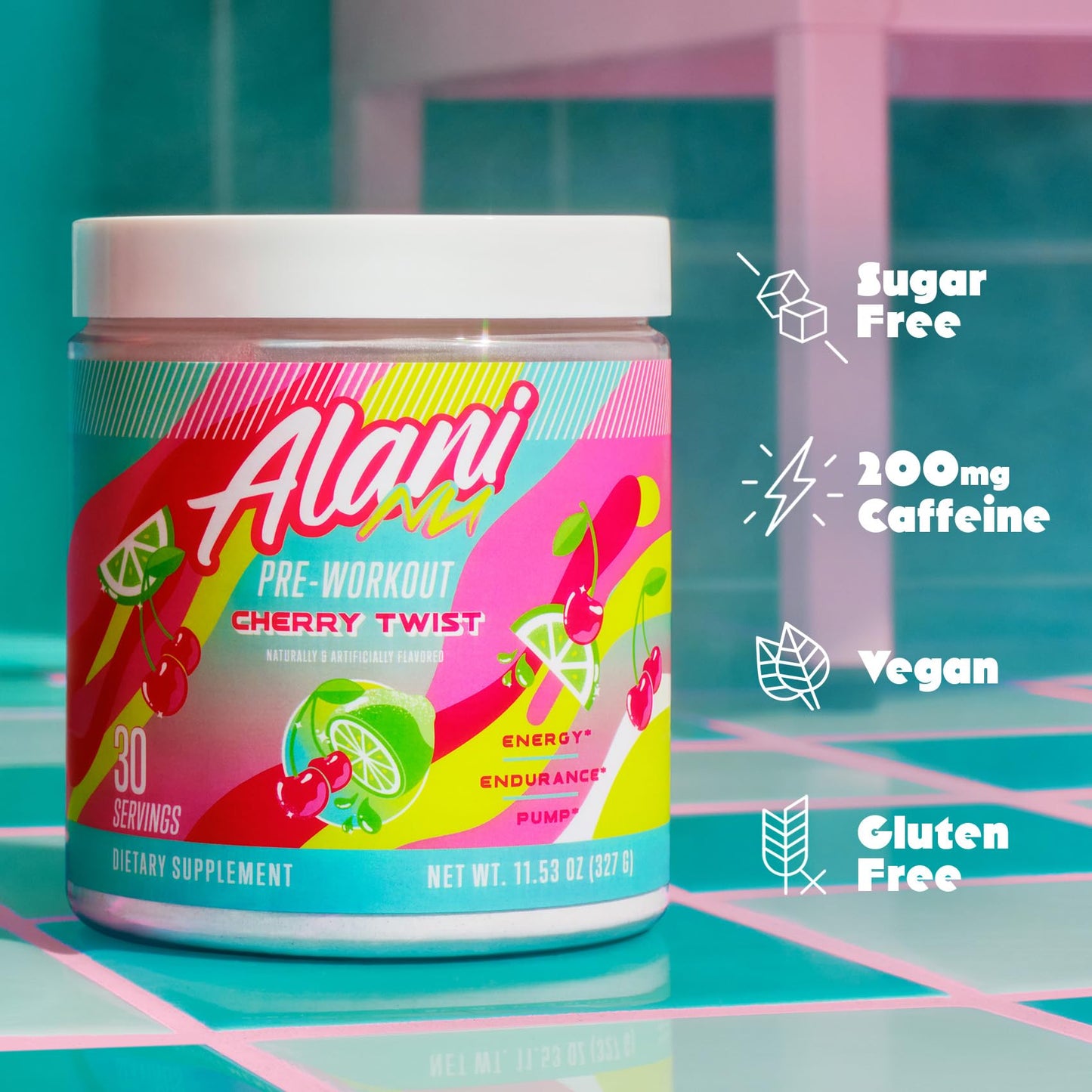 Alani Nu Pre Workout Powder Cherry Twist 10.9 Ounce