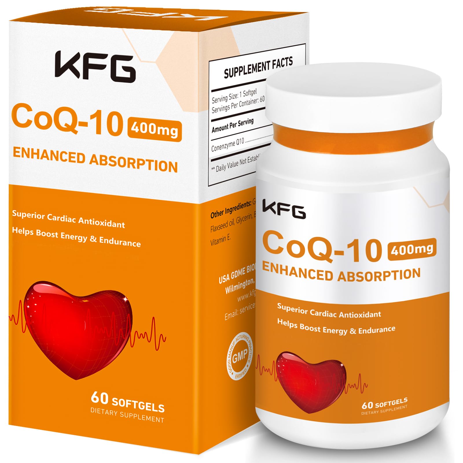 KFG CoQ10 400mg Softgel 60 Count