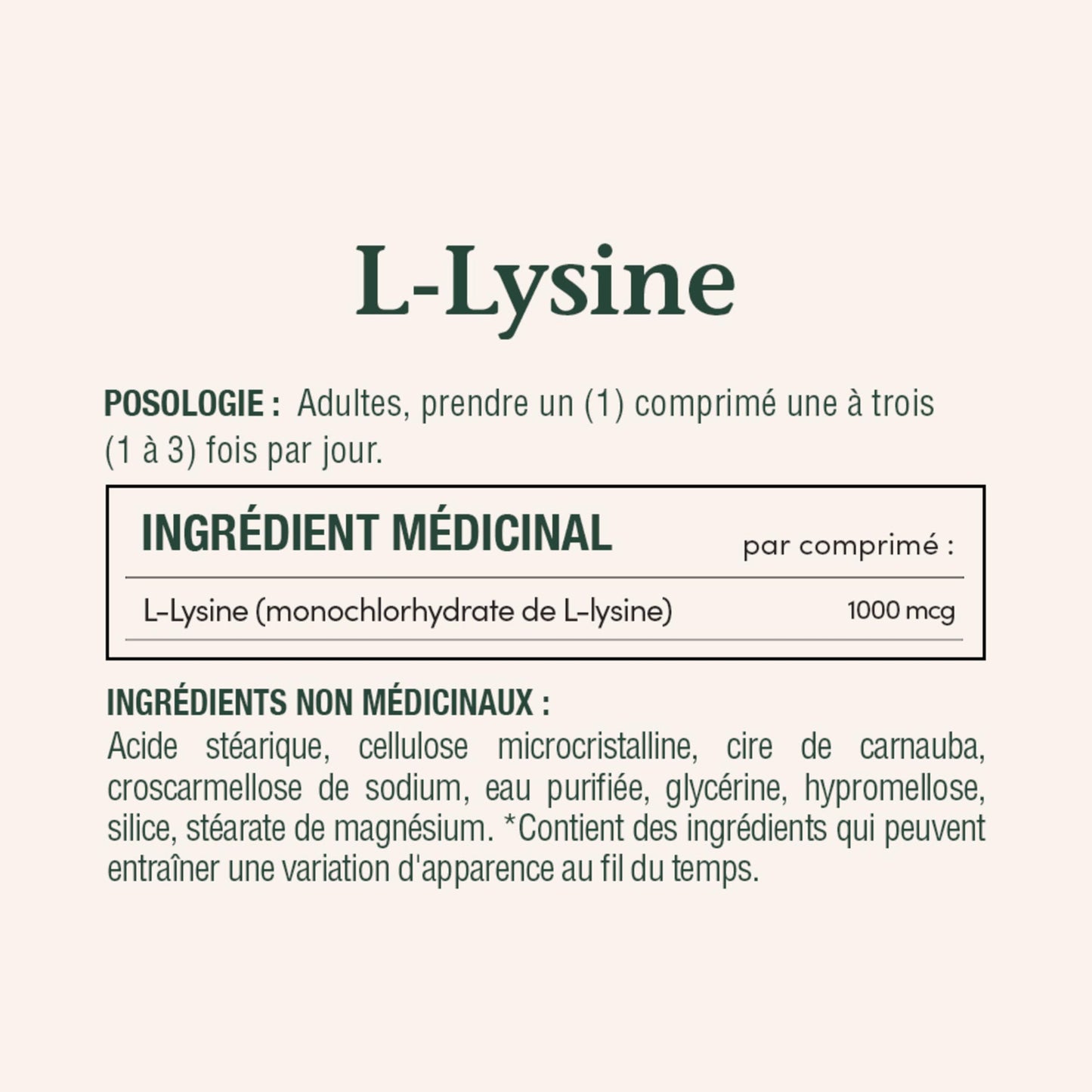 Nature's Bounty L-Lysine 1000 mg Tablet, 60 Tablets
