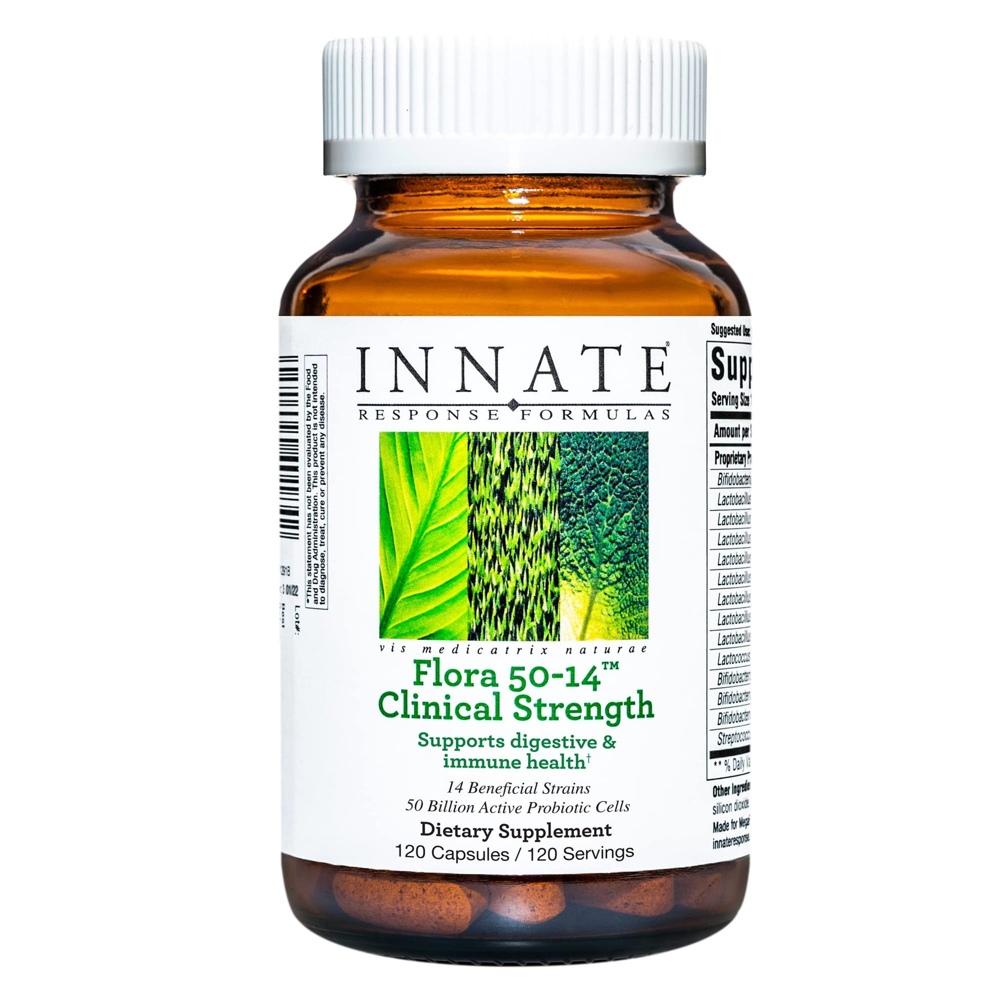 Innate Response Formulas Flora 50-14 Clinical Strength Probiotics Capsules, 120 Capsules