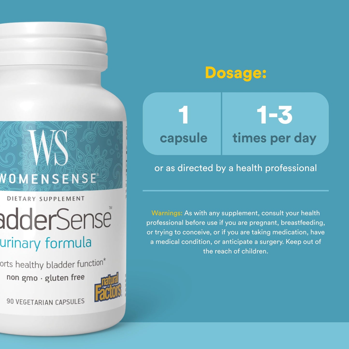 Natural Factors Womensense BladderSense 90 Capsules