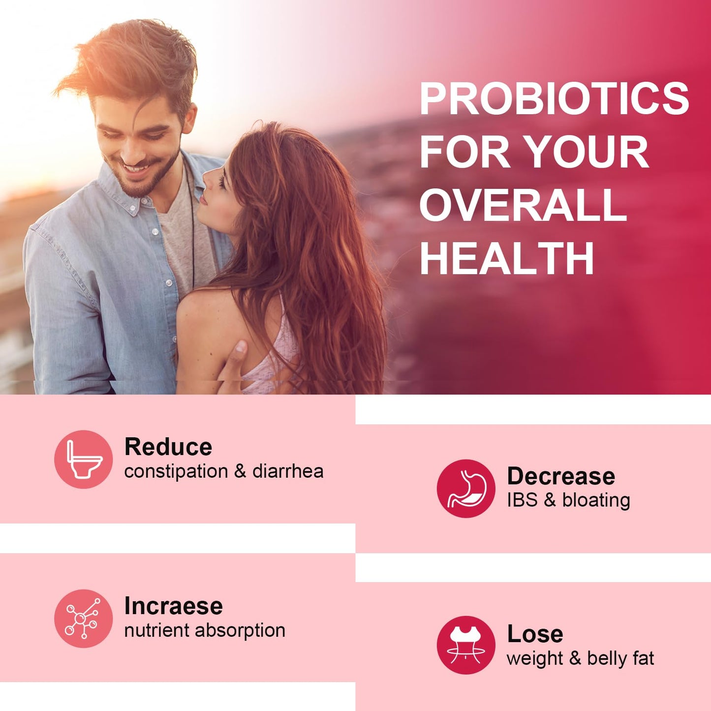 CANLIST Women's Probiotics 120 Billion CFUs 18 Strains, 3 Prebiotics & Digestive Enzymes, Cranberry, Digestive & Immune Support, Non-GMO, 60 Capsules