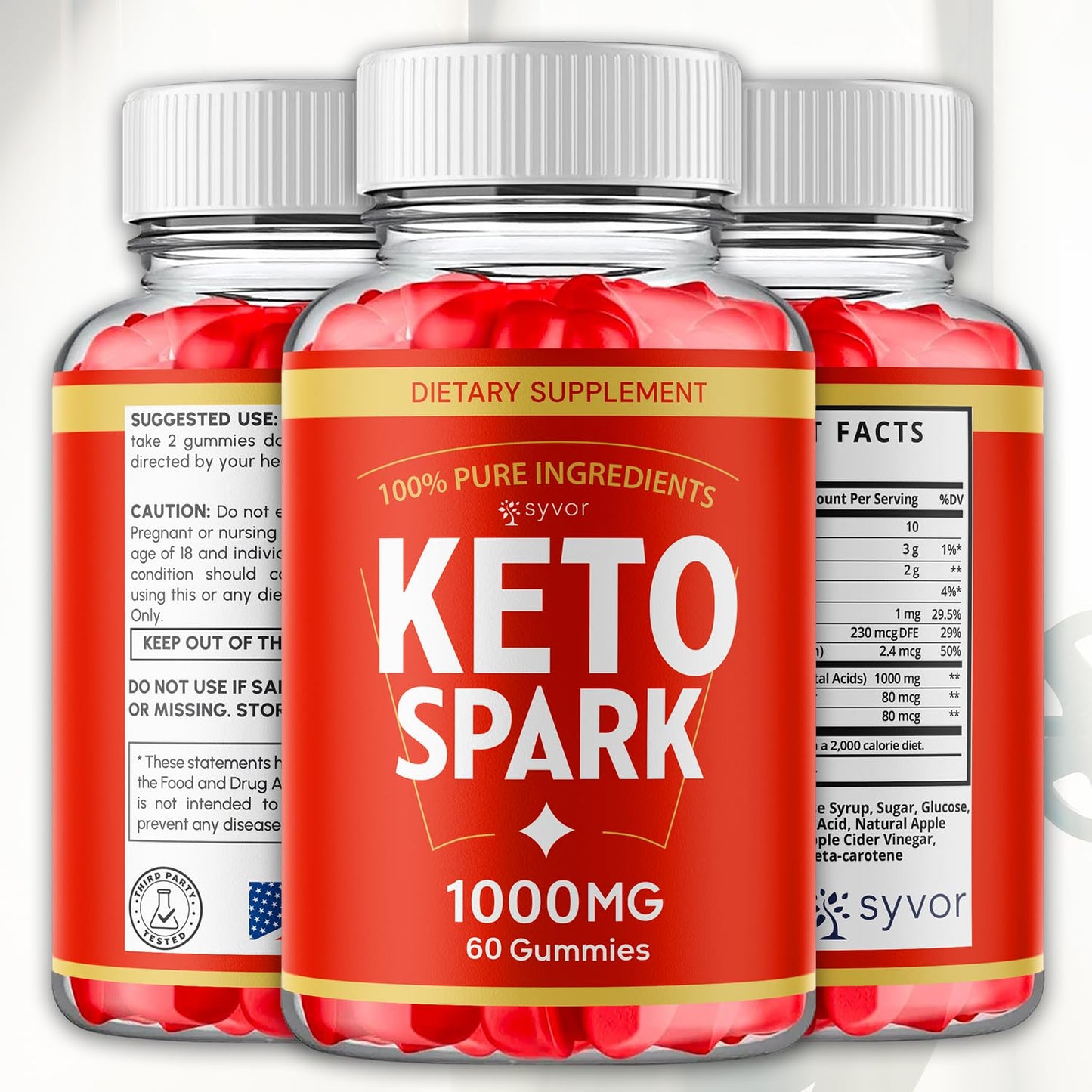 Syvor Keto Spark Gummies 180 Gummies