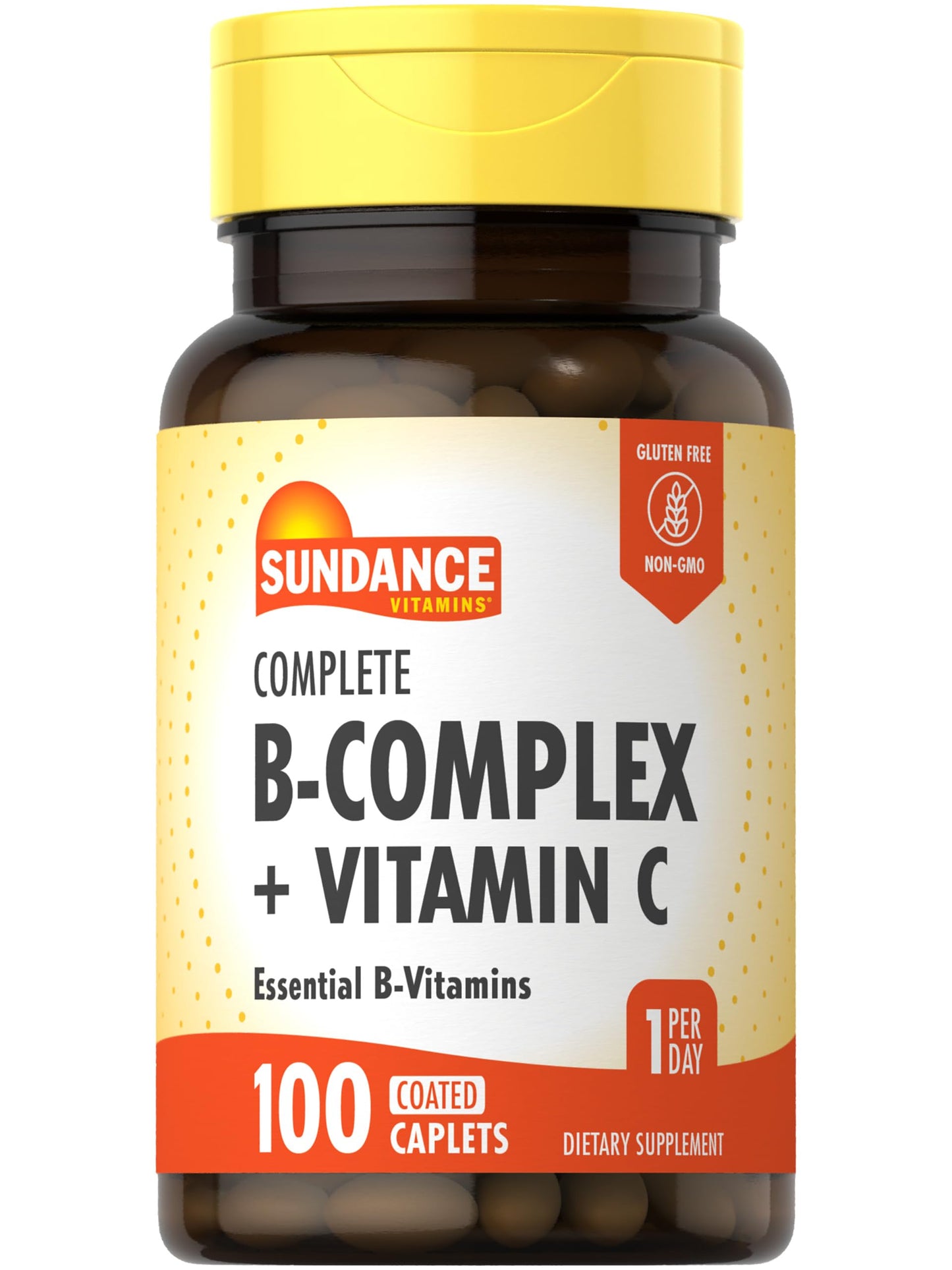 Sundance Complete B-Complex with Vitamin C Caplets, 100 Caplets