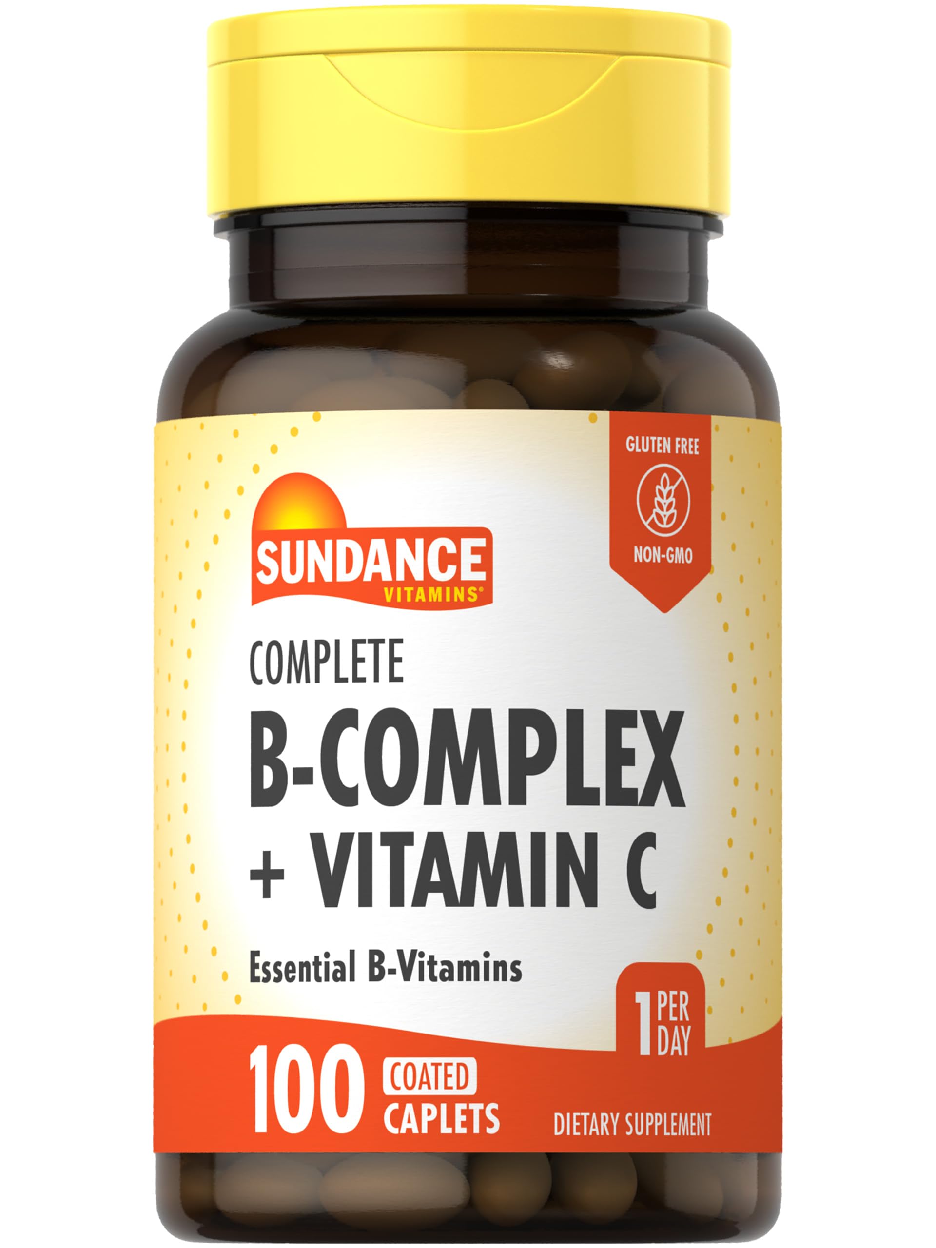 Sundance Complete B-Complex with Vitamin C Caplets, 100 Caplets