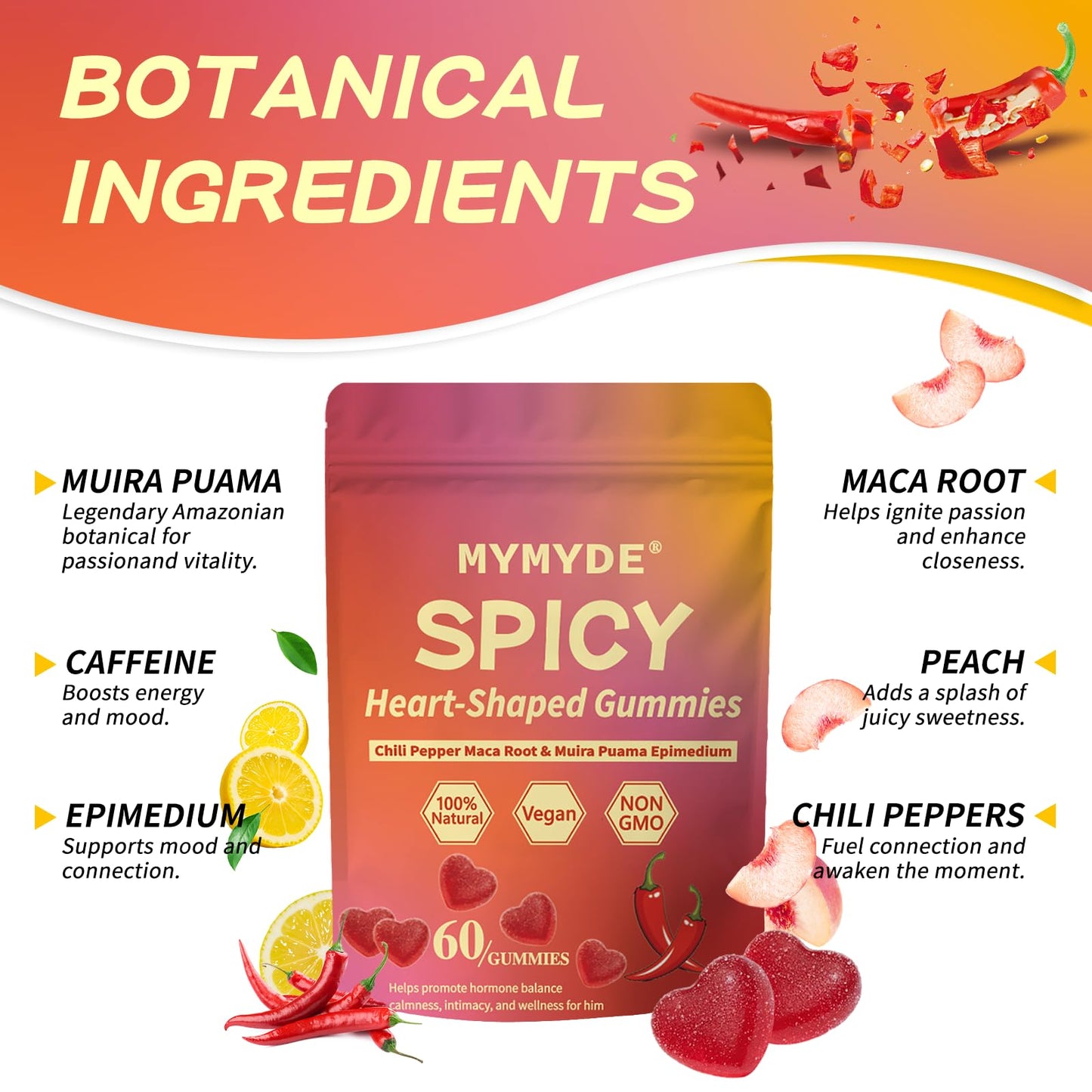 MYMYDE Spicy Square Gummy, 1 Count