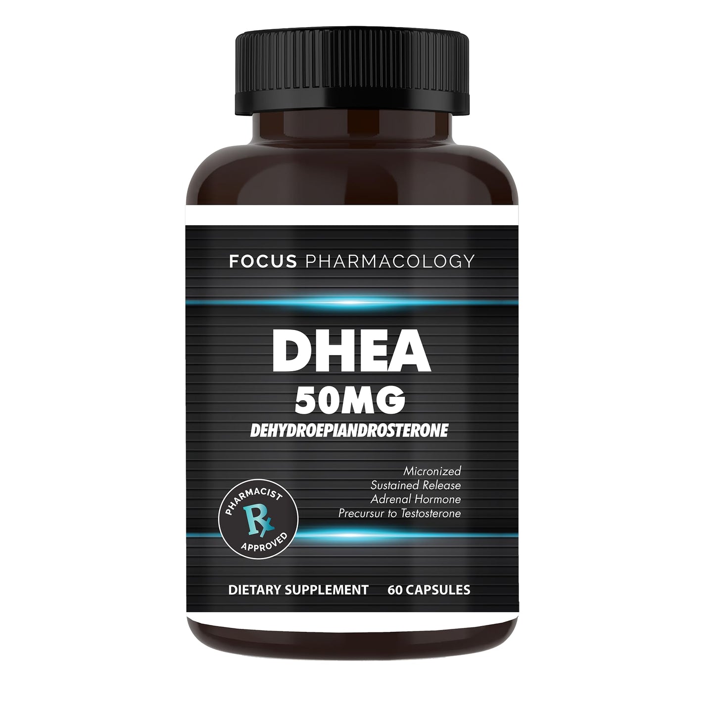 Focus Pharmacology DHEA 50MG Capsules, 60 Count