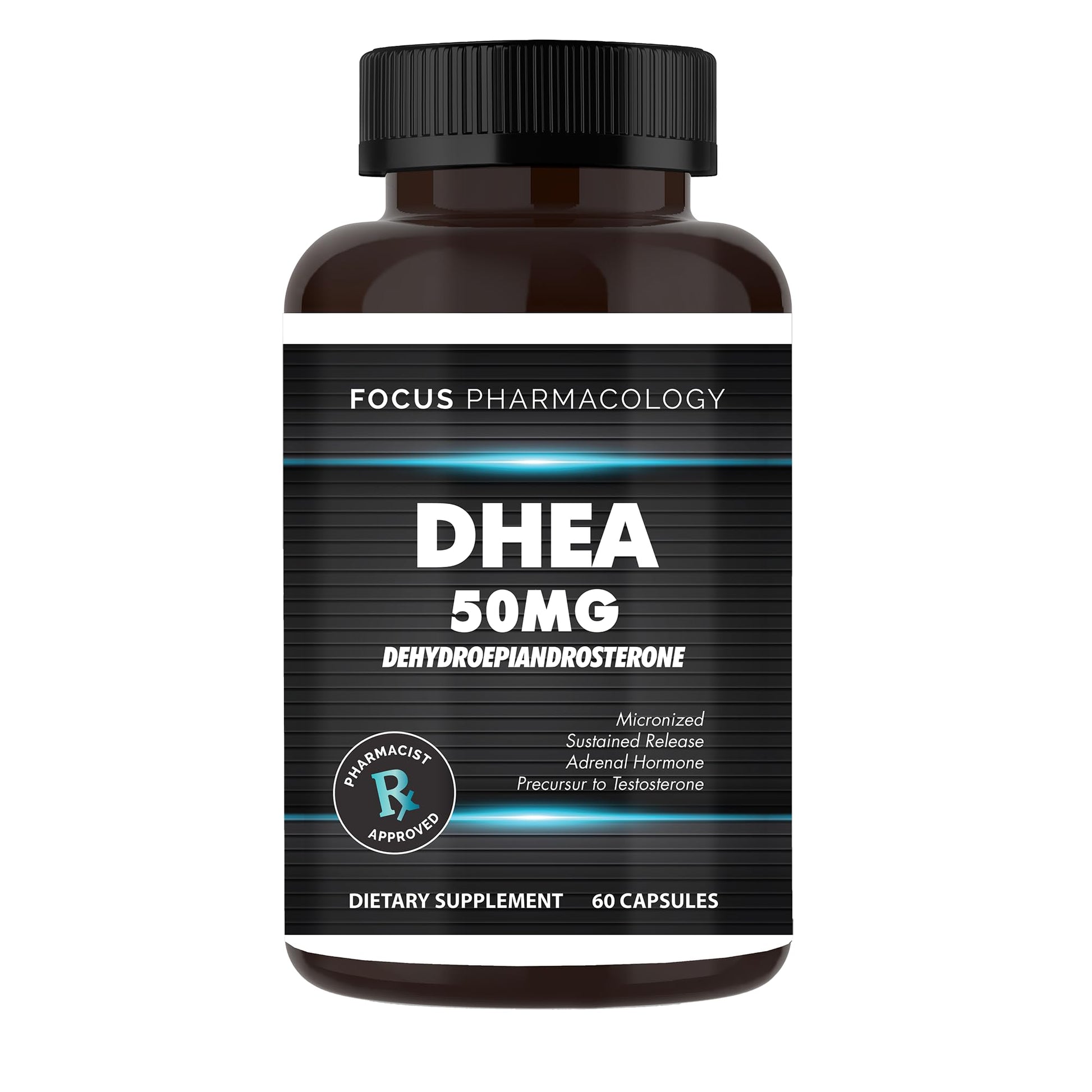 Focus Pharmacology DHEA 50MG Capsules, 60 Count