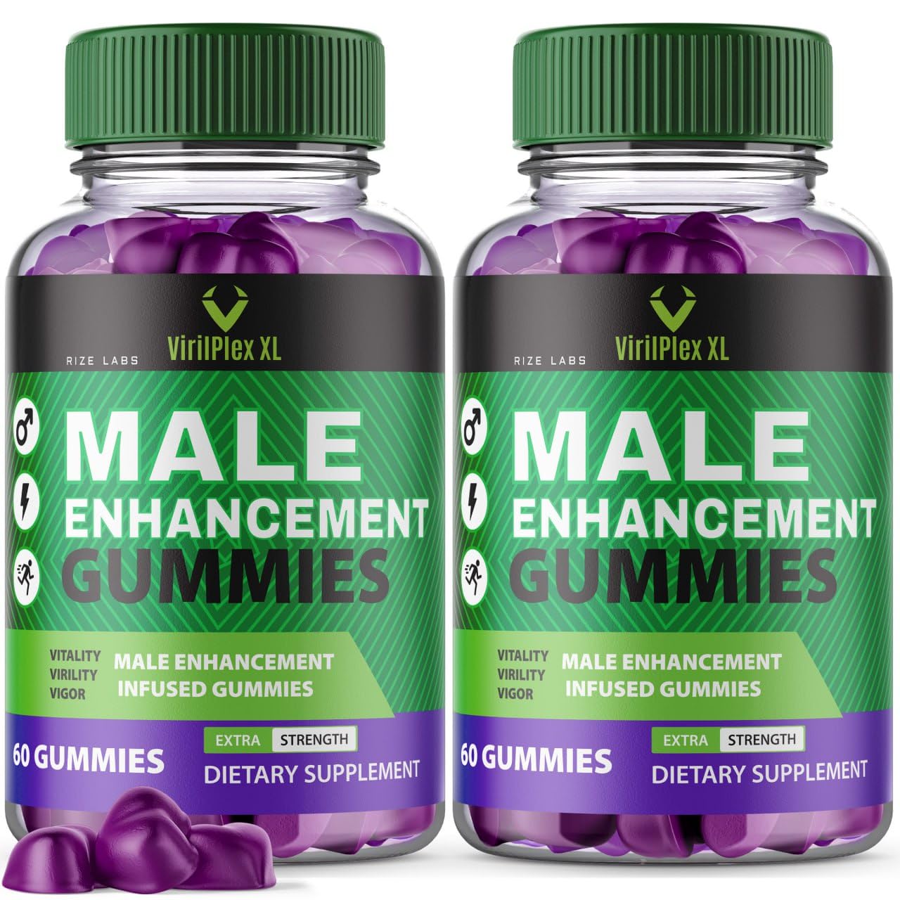 Rize Labs VirilPlex XL Gummies for Men, 120 Gummies