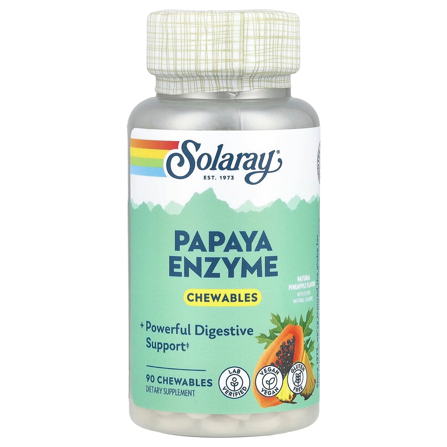 Solaray Papaya Enzyme Chewables 90 Count