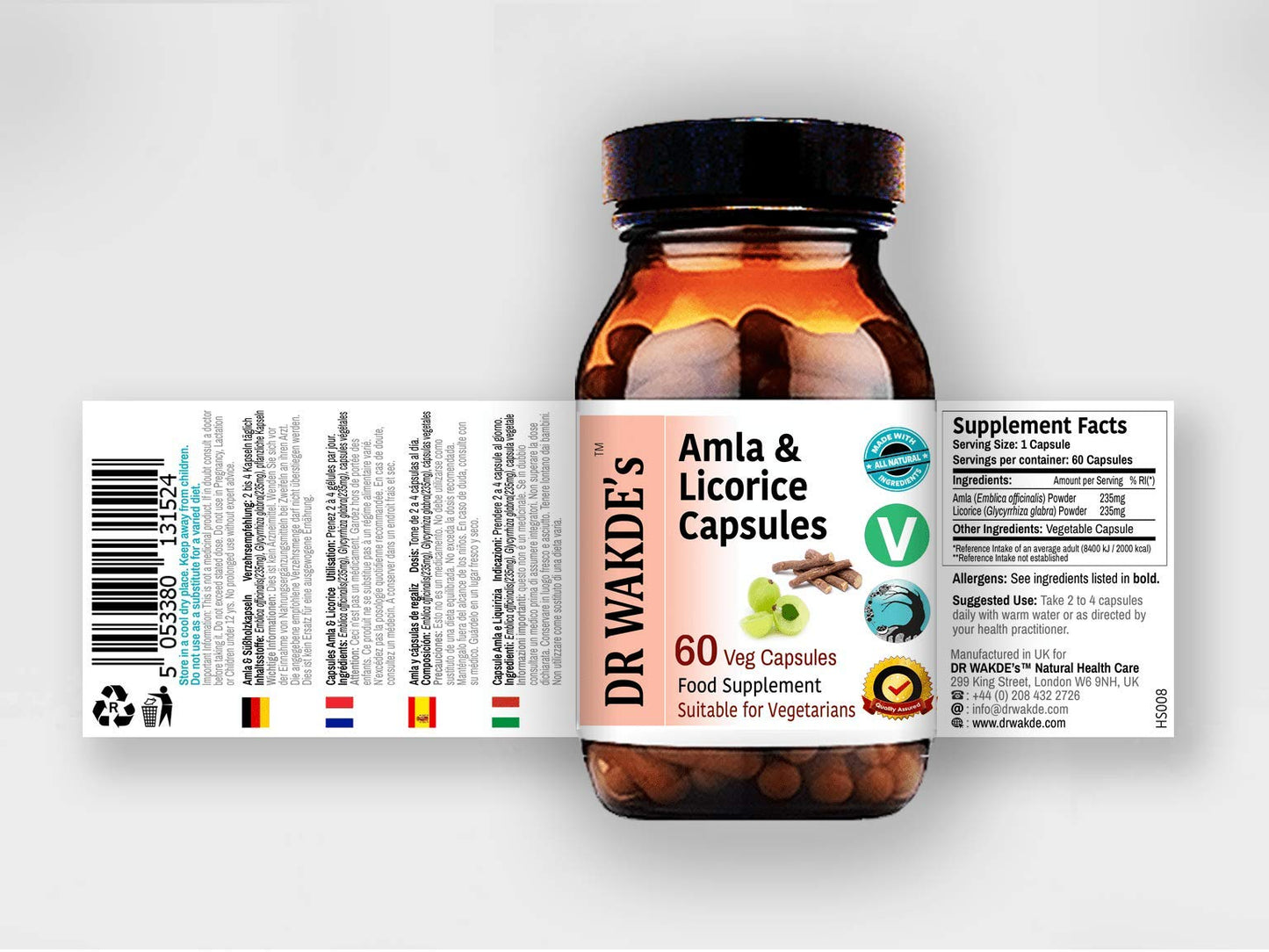 DR WAKDE's Amla & Licorice Capsules 1 Count