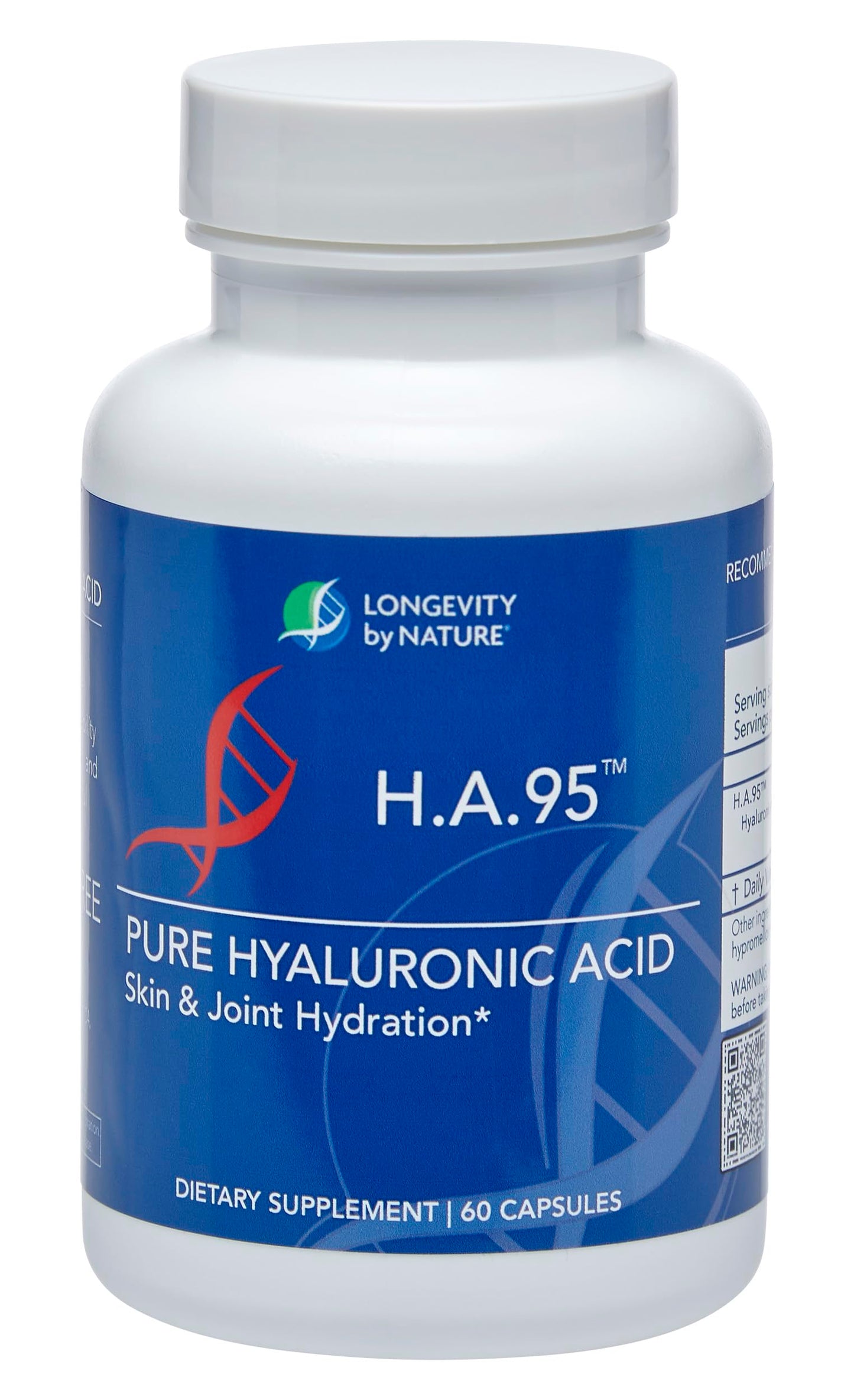 Longevity by Nature H.A.95 Hyaluronic Acid Capsules 60