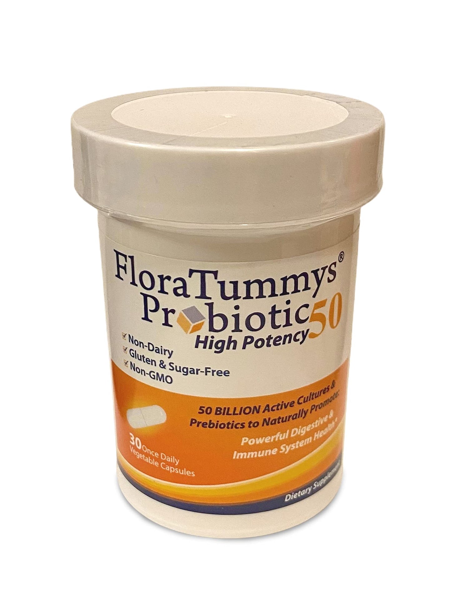 FloraTummys 50 High Potency Adult Probiotic Capsule, 30 Count
