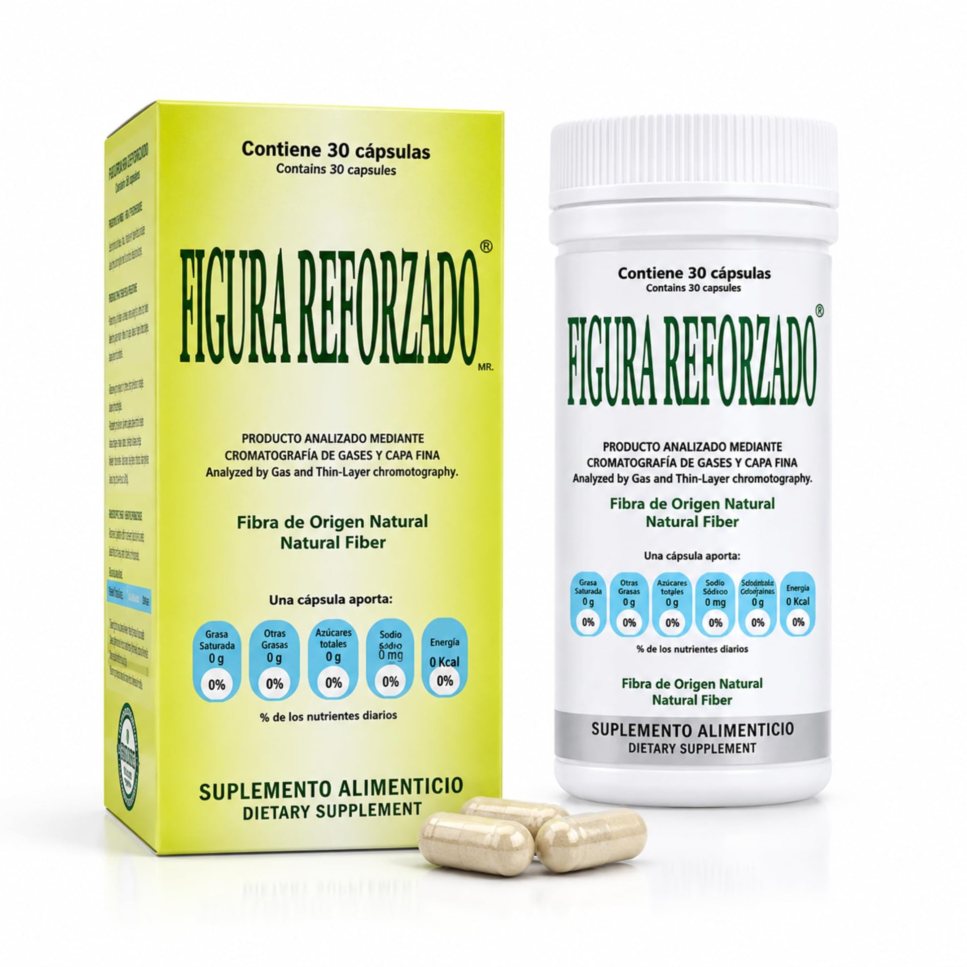 Tu Salud Plus Figura Reforzado Natural Fiber Capsules Supplement, 30 Count
