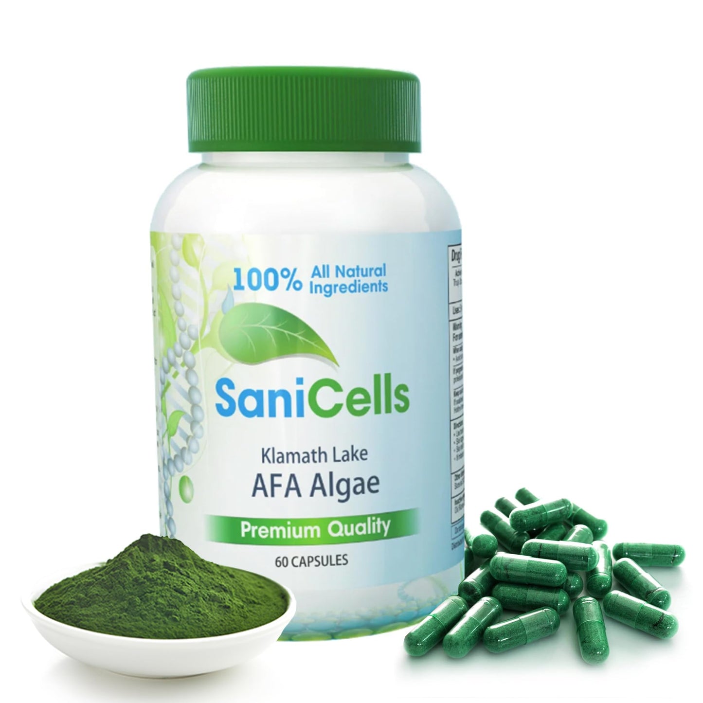TROYA Sani Cells AFA Blue-Green Algae Capsules 60 Count