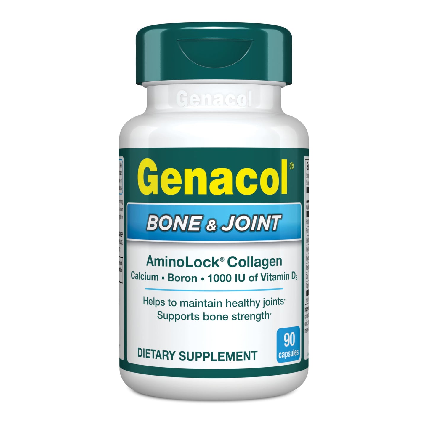 Genacol Bone & Joint Calcium, Vitamin D3, Boron & Collagen Capsules 90 Count