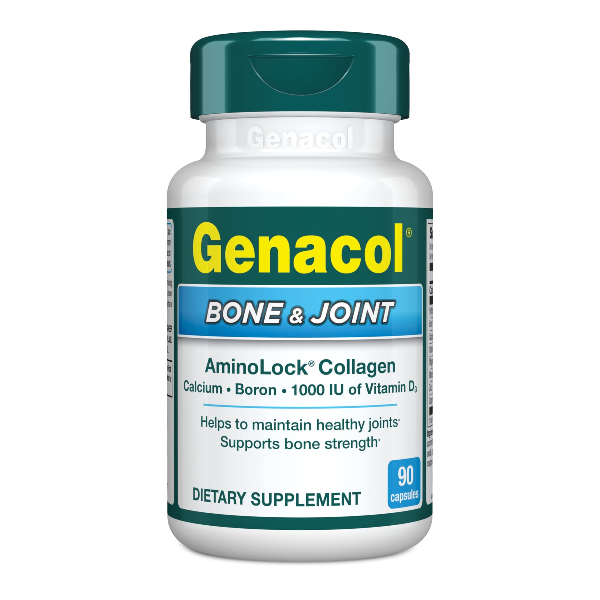 Genacol Bone & Joint Calcium, Vitamin D3, Boron & Collagen Capsules 90 Count