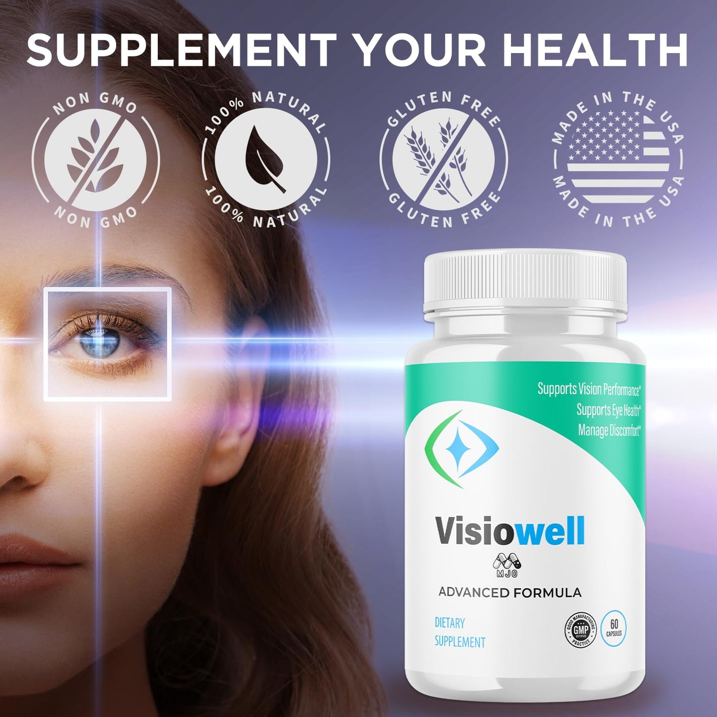 MJO Visiowell Vision Pills Capsule, 60 Count