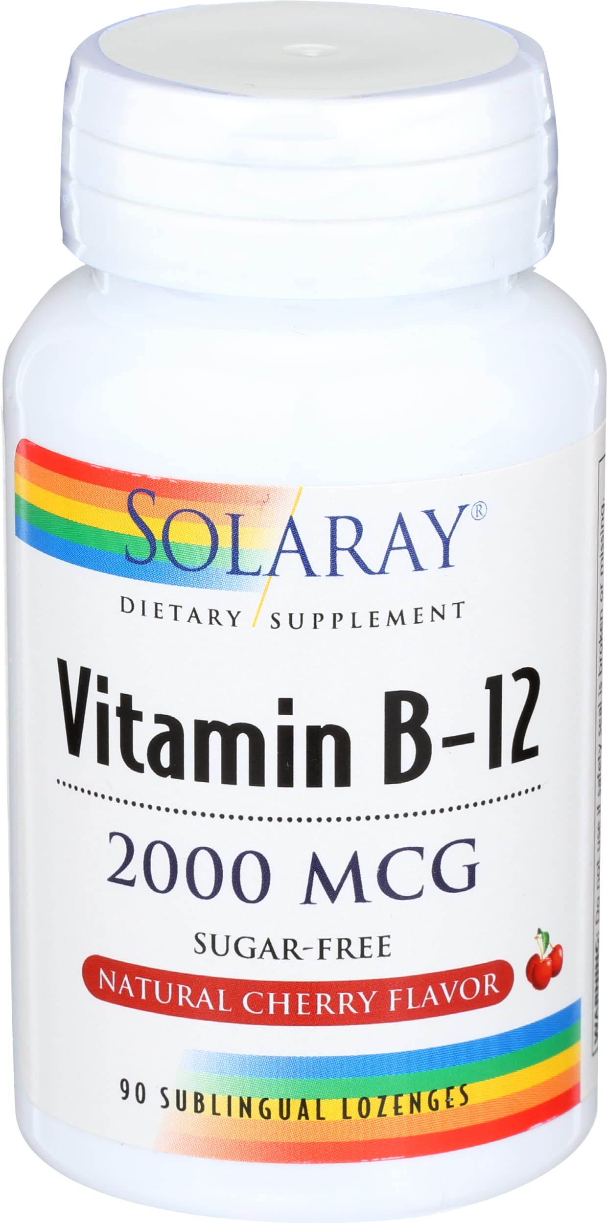Solaray Vitamin B12 2000mcg Lozenge, 90 Count
