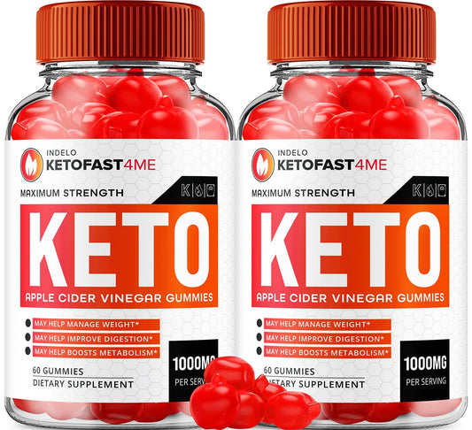 Indelo KetoFast4Me ACV Gummies, 120 Gummies