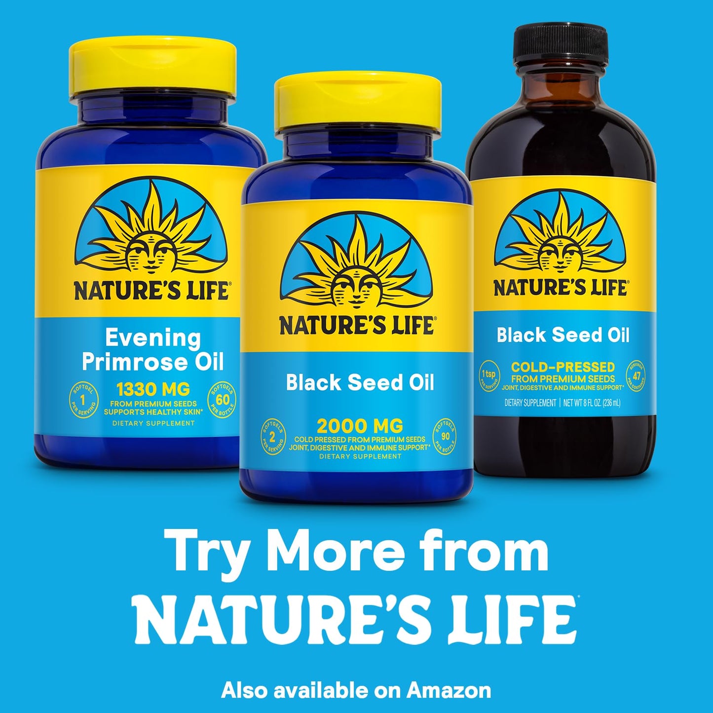 Nature's Life Black Seed Oil 2000mg Softgels, 90 Count