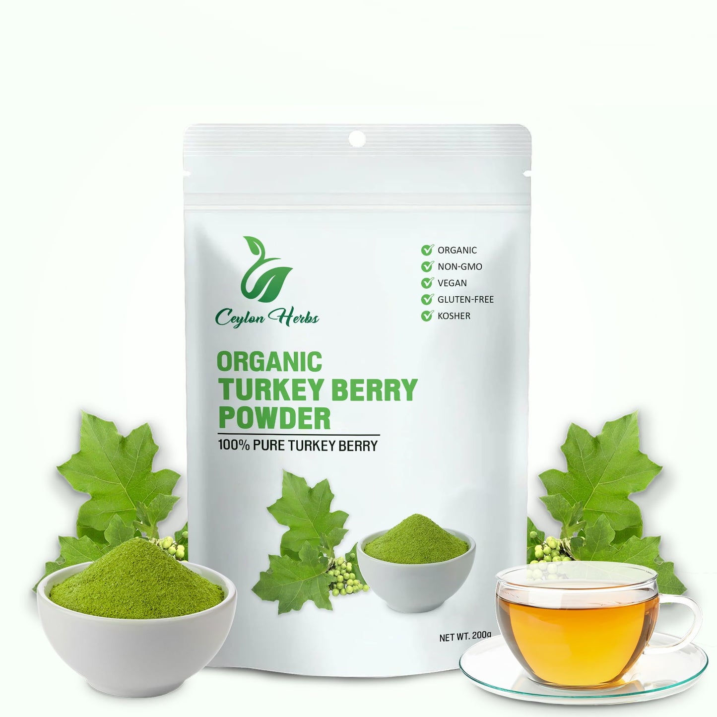 Generic Turkey Berry Leaves Tea Powder 7 Count