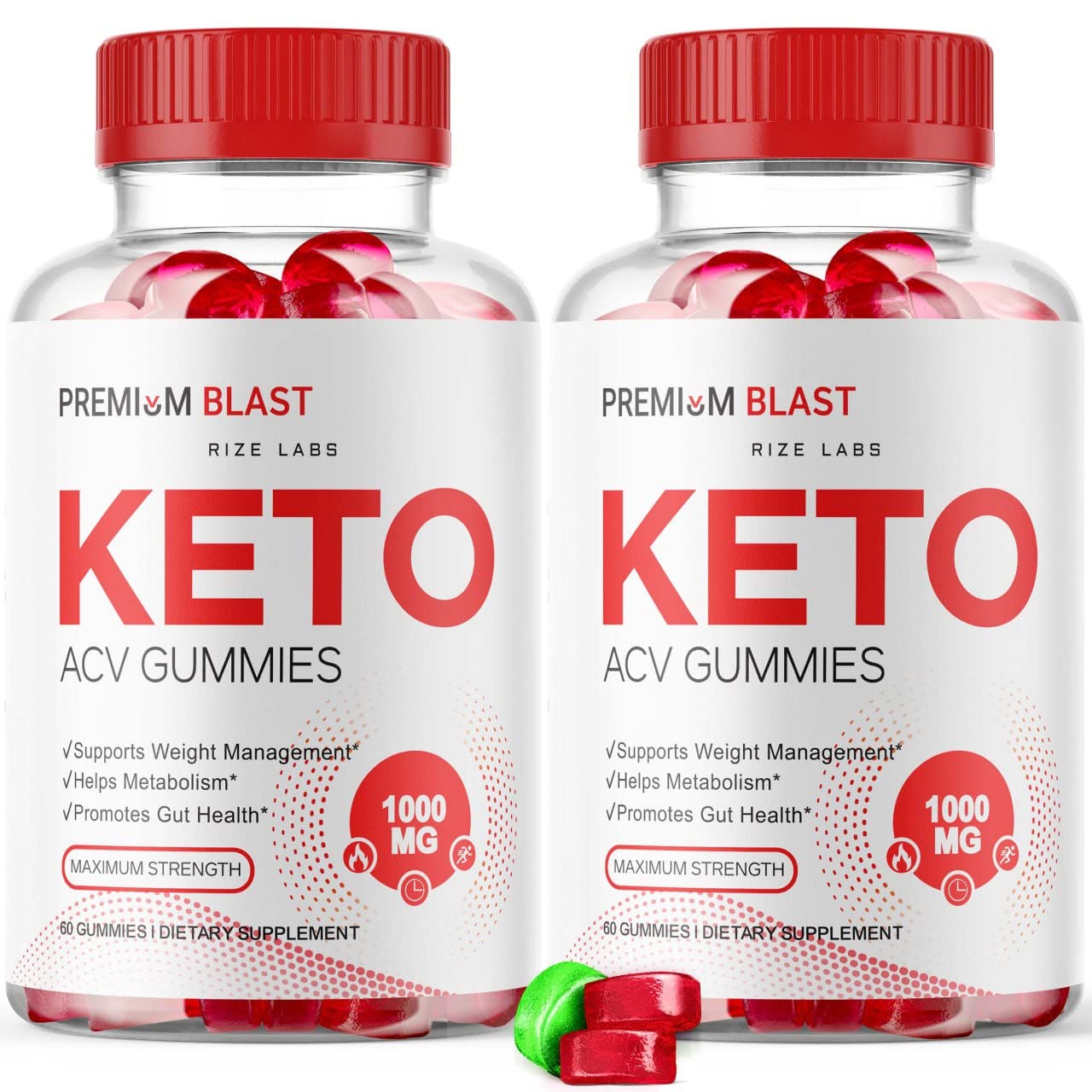 Rize Labs Premium Blast Keto ACV Gummies, 120 Gummies
