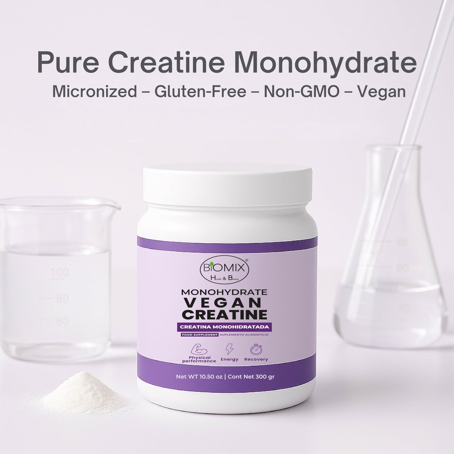 BIOMIX HEALTH & BEAUTY Vegan Creatine Monohydrate 5000mg Capsules, 1 Capsule