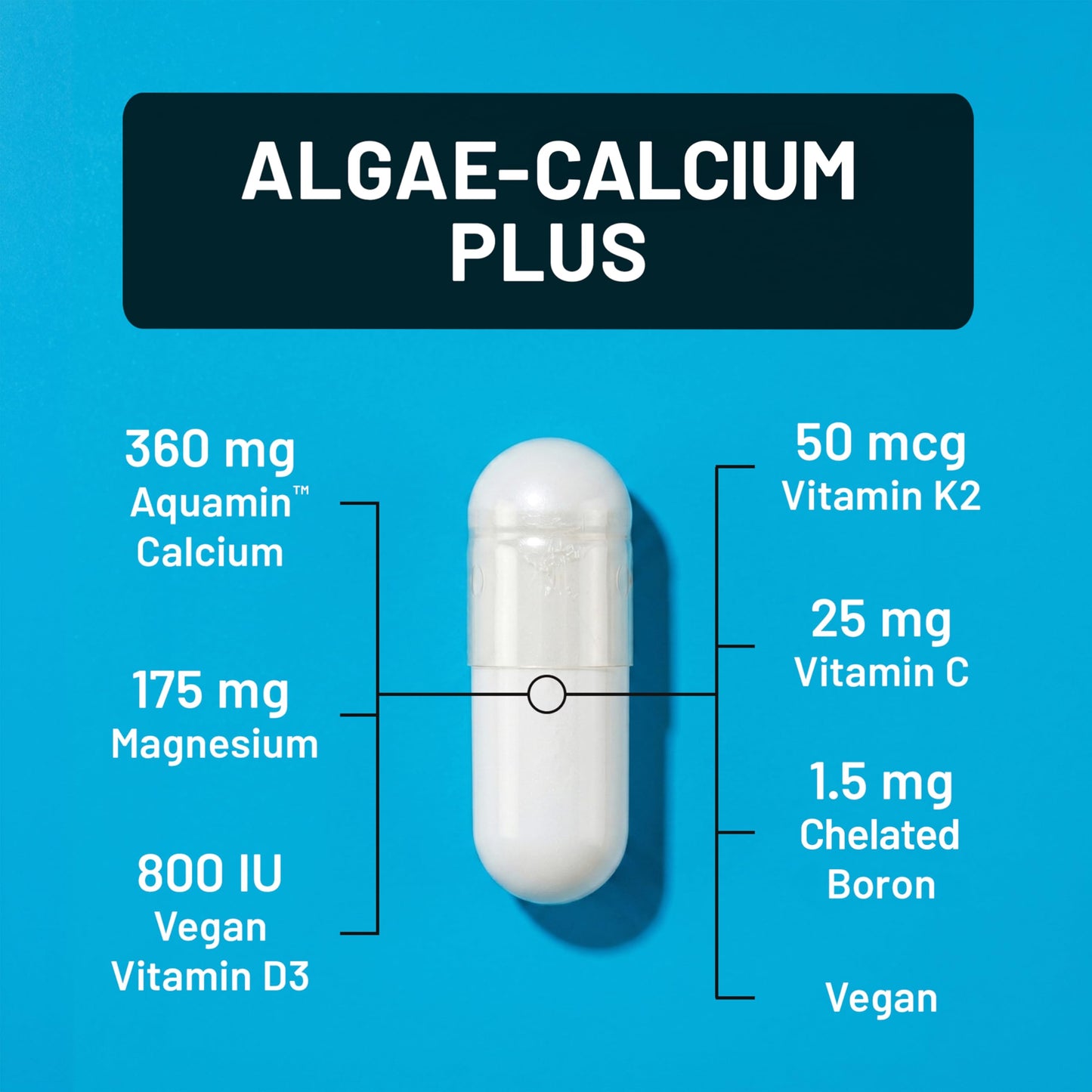 NatureWise Algae Calcium Plus Capsule, 120 Capsules