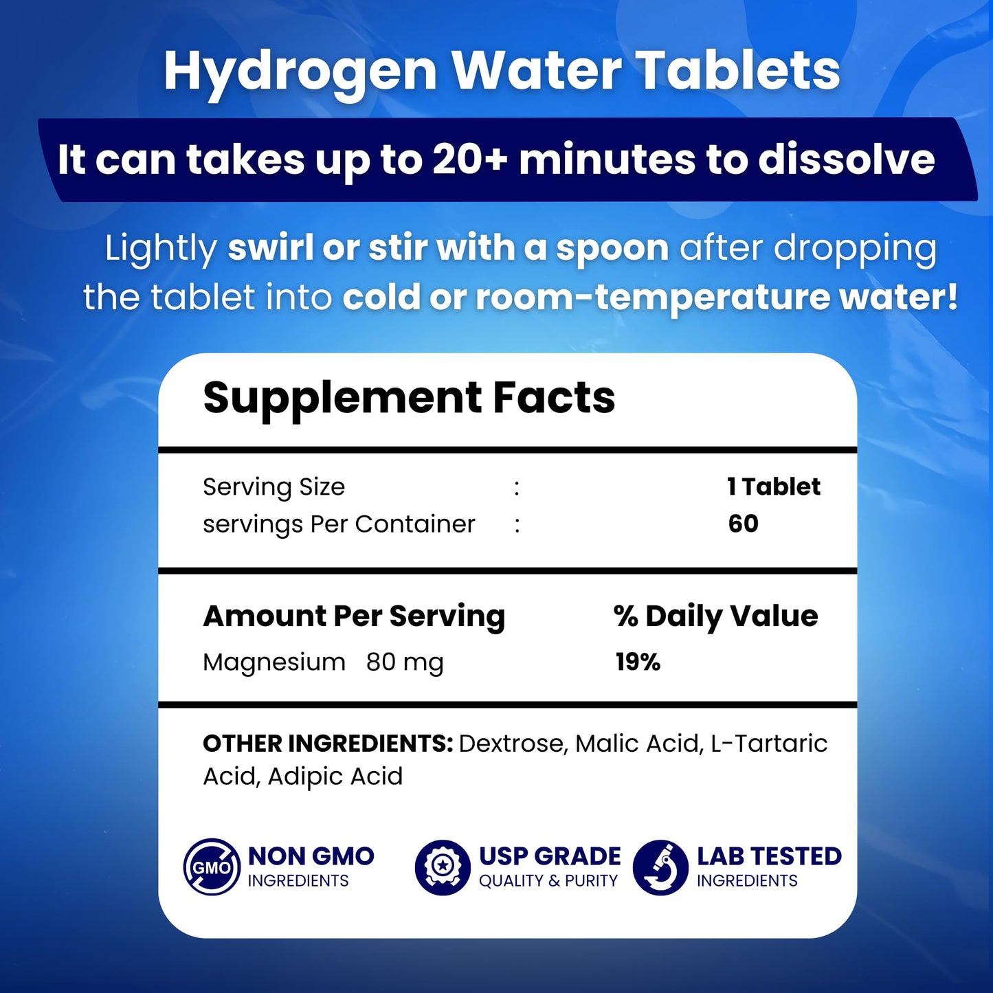 PURE HEALTH MAX PHM Hydrogen Water Tablets, 90 Count