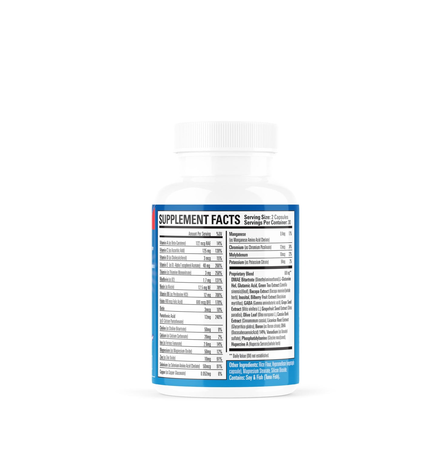 Constant Focus Brain Booster - Natural Herbal Brain Health Supplement for All Day Focus, Memory, Concentration, Alertness & Mental Clarity, 60 Capsules