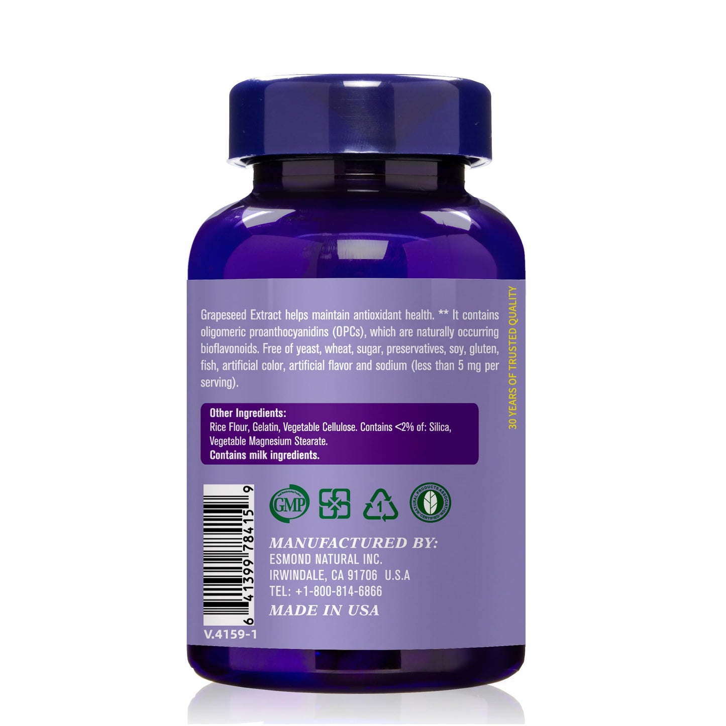 Esmond Natural Grapeseed Extract 400mg, 60 Capsules