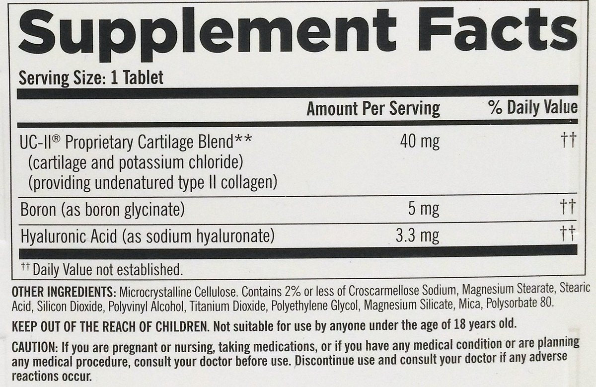 KIRKLAND Triple Action Joint Health Type II Collagen, Boron and HA Softgel 110 Count